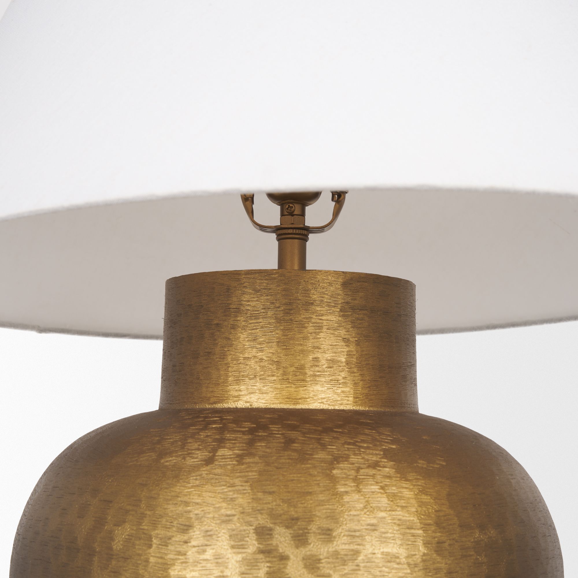 Mercana Salaah Table Lamp with Cream Shade - Gold