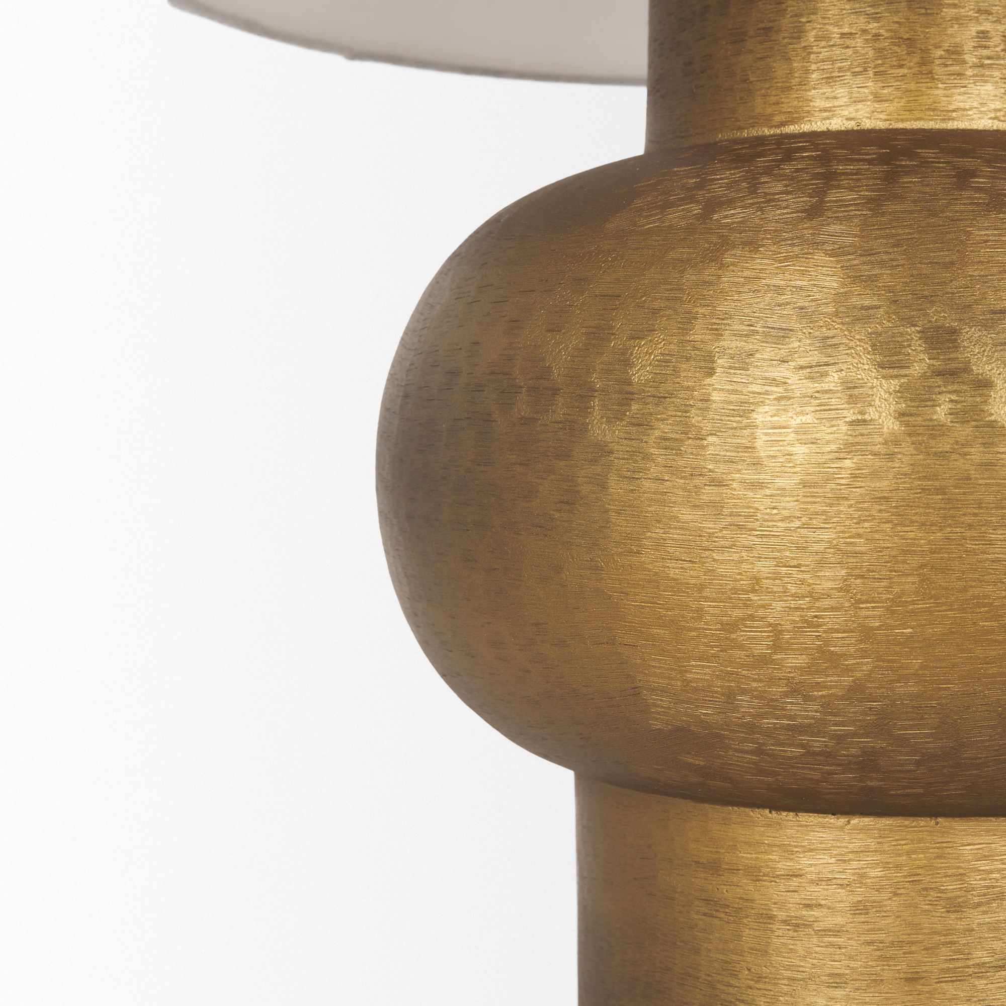 Mercana Salaah Table Lamp with Cream Shade - Gold