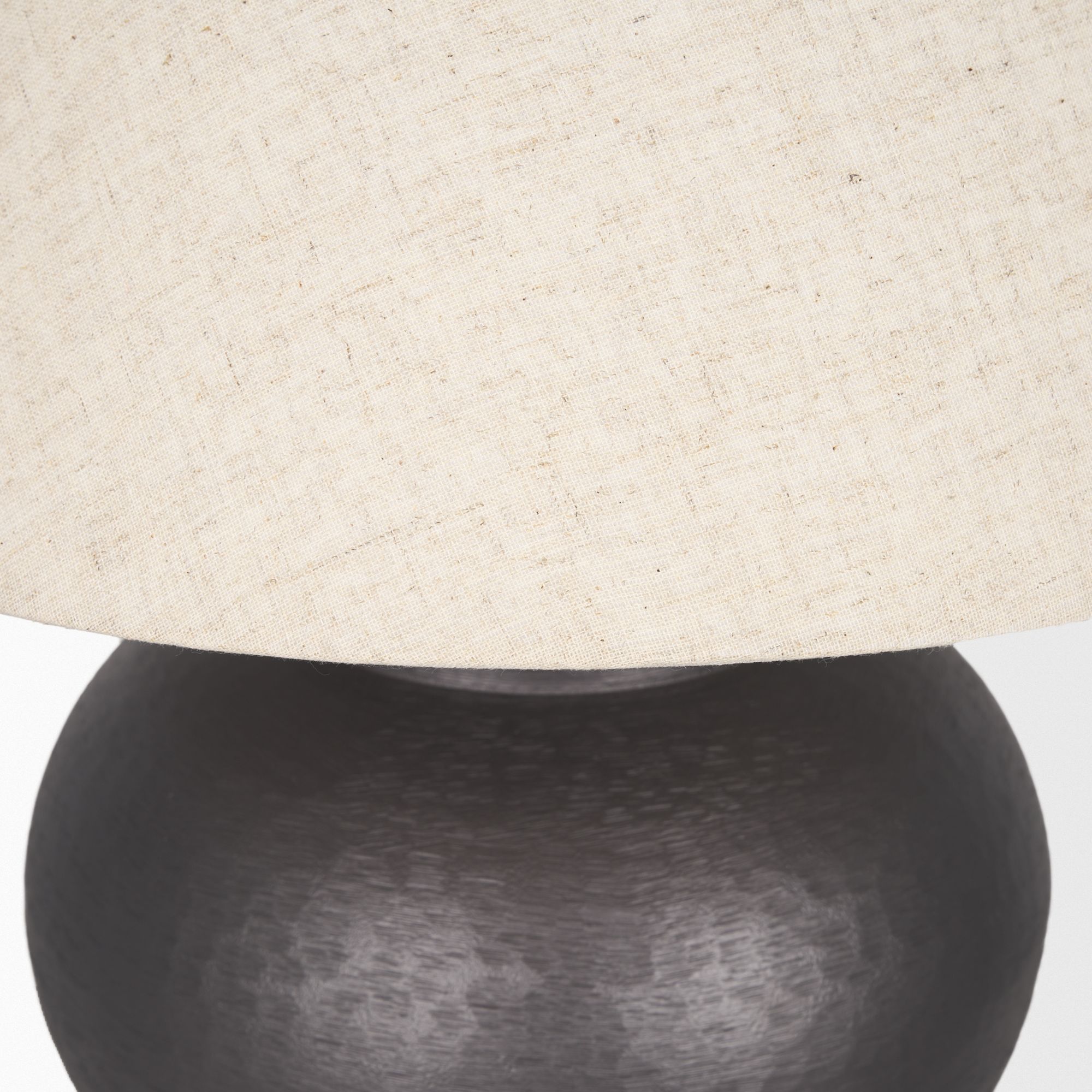 Mercana Salaah Table Lamp with Beige Shade - Black