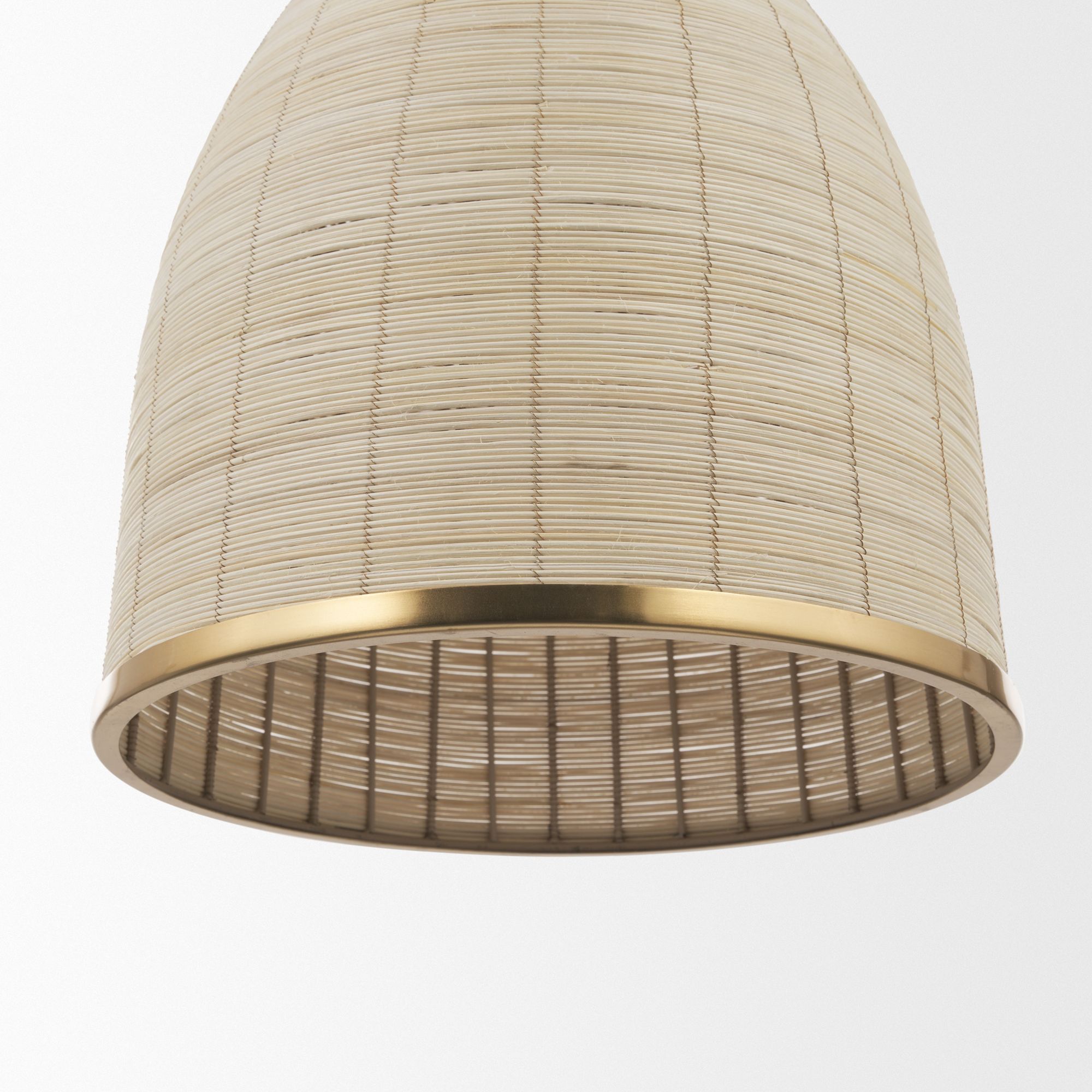 Mercana - Saliha Cane with Brass Metal Pendant Light