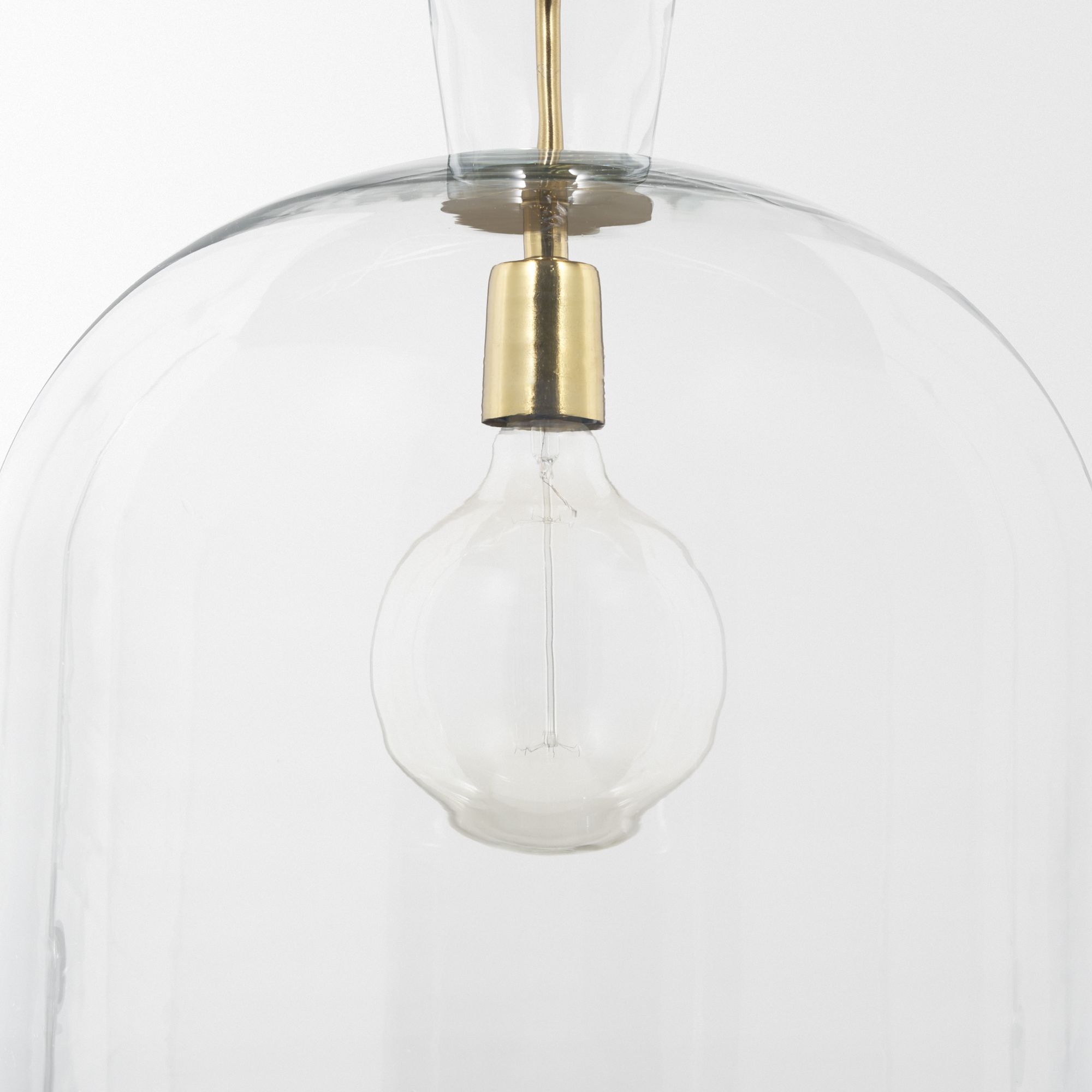 Mercana Sadah Large Pendant Light with Gold Metal - Clear, Metal