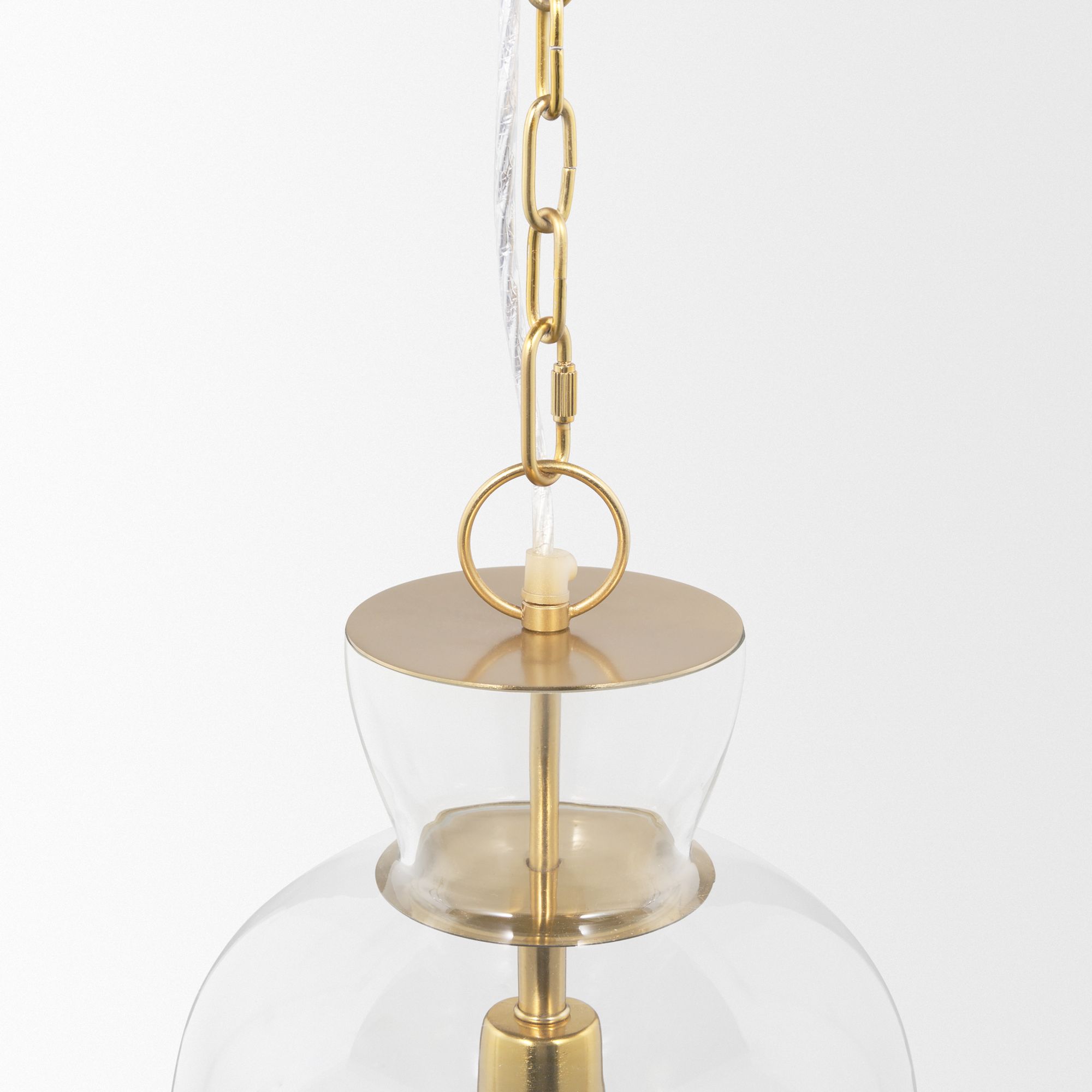 Mercana Sadah Tall Pendant Light with Gold Metal - Clear, Metal