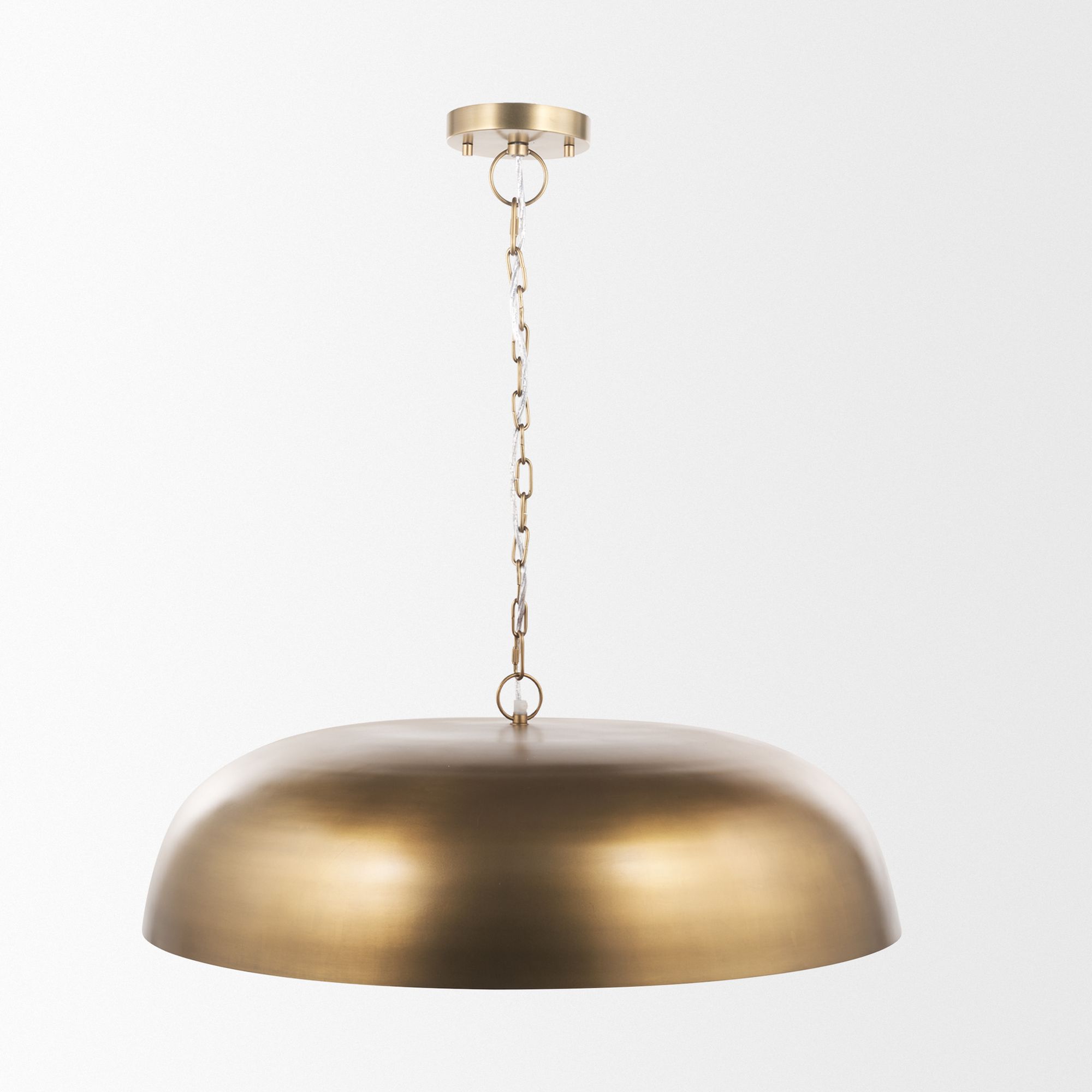 Mercana Sanne Wide Pendant Light with Silver Foil - Gold, Metal