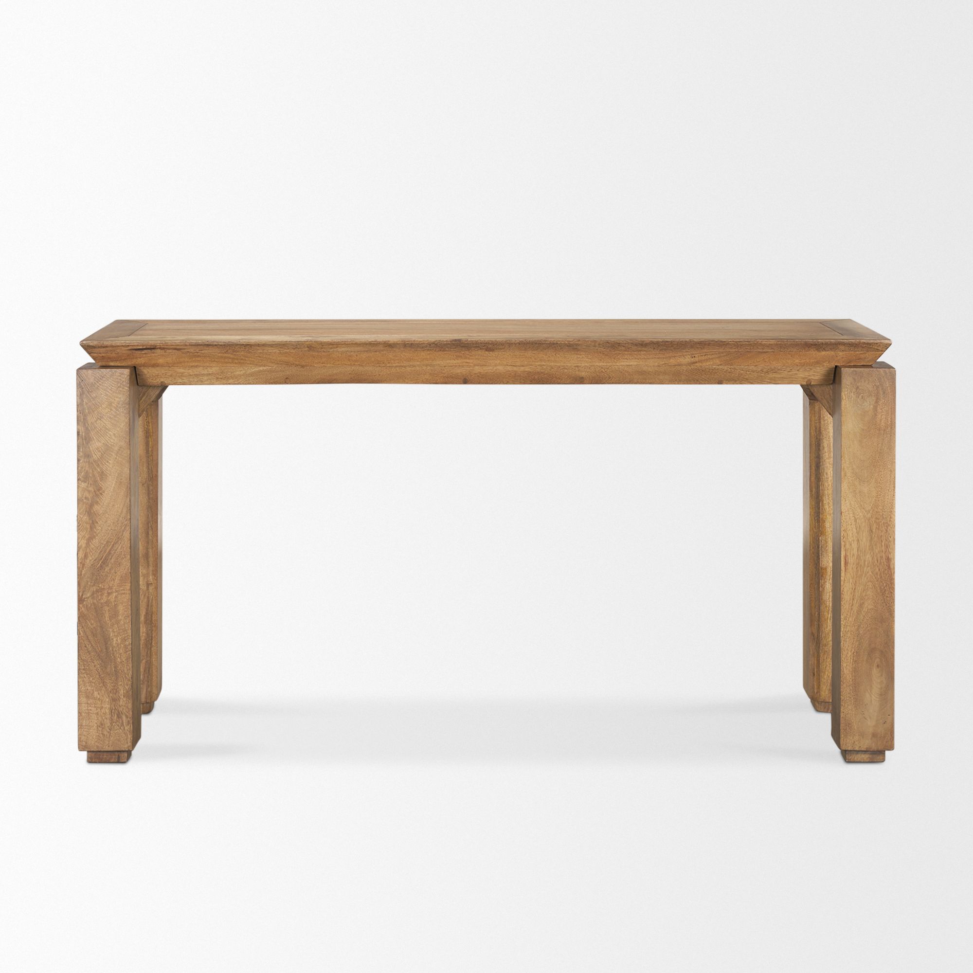 Mercana - Sapphira Brown Wood Tapered Top Console Table