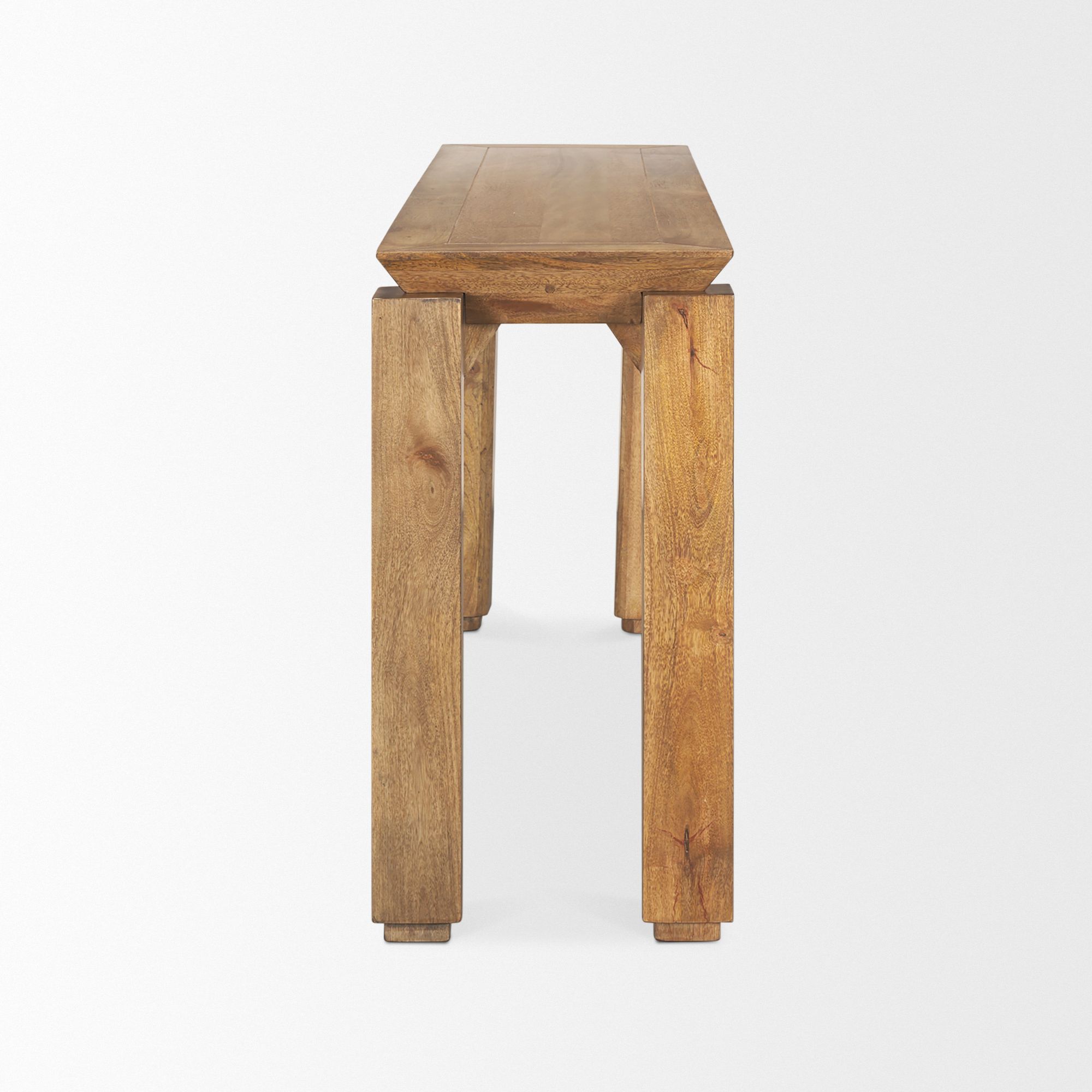 Mercana - Sapphira Brown Wood Tapered Top Console Table