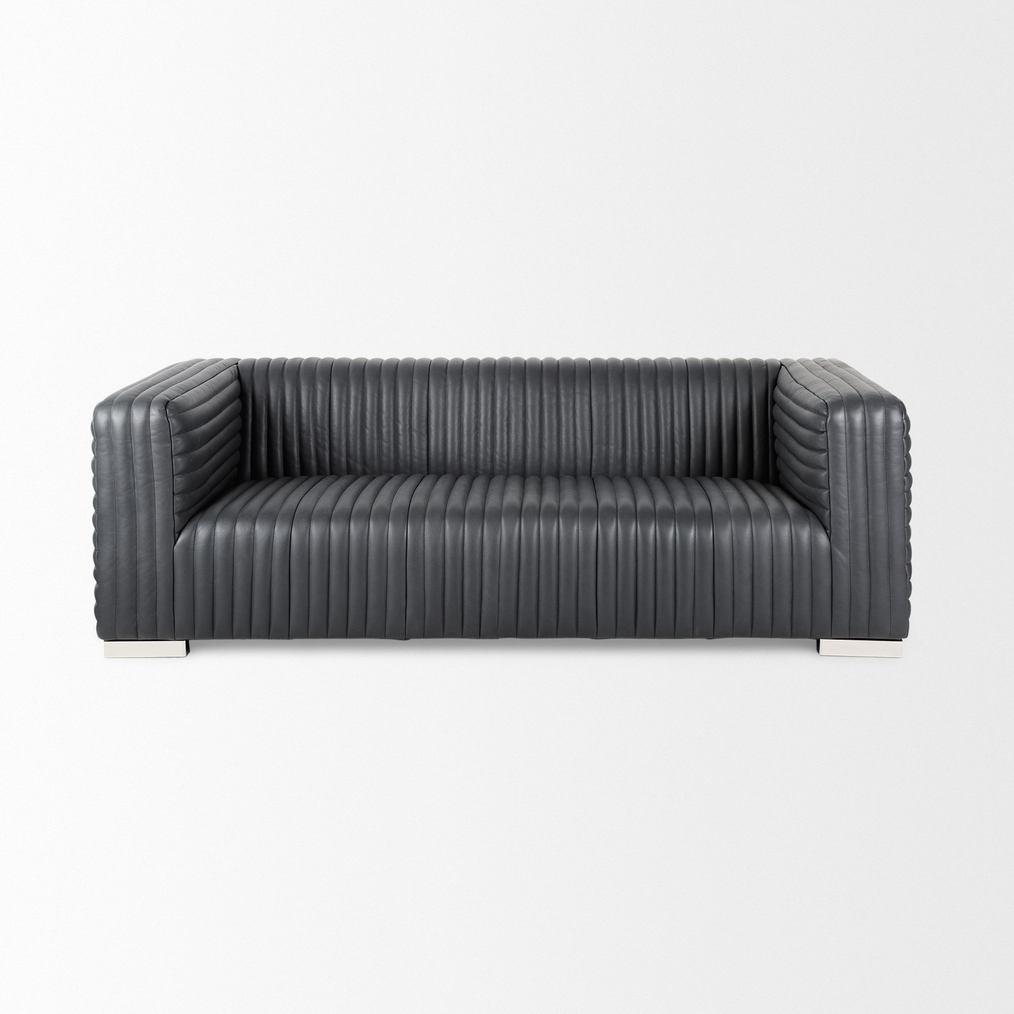 Mercana Ricciardo 82,5" 3 Seater Sofa - Black, Leather