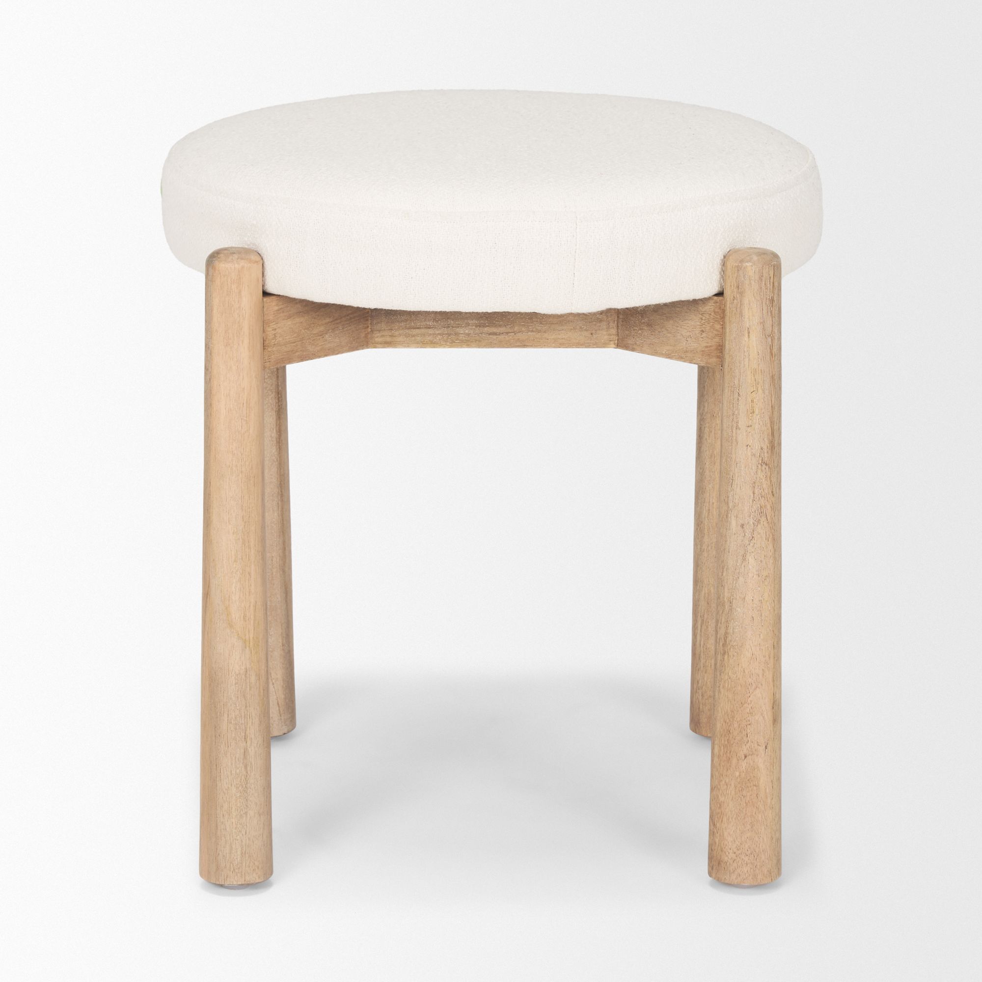 Mercana - Shaiden Counter Stool with Cream Fabric in Brown, Wood