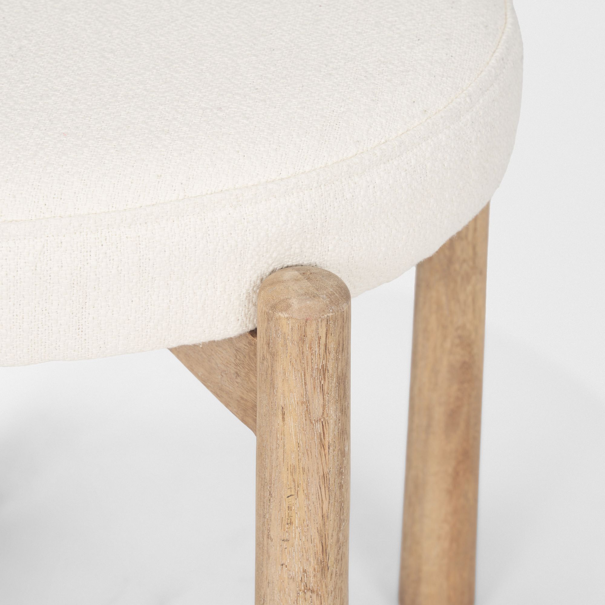 Mercana - Shaiden Counter Stool with Cream Fabric in Brown, Wood