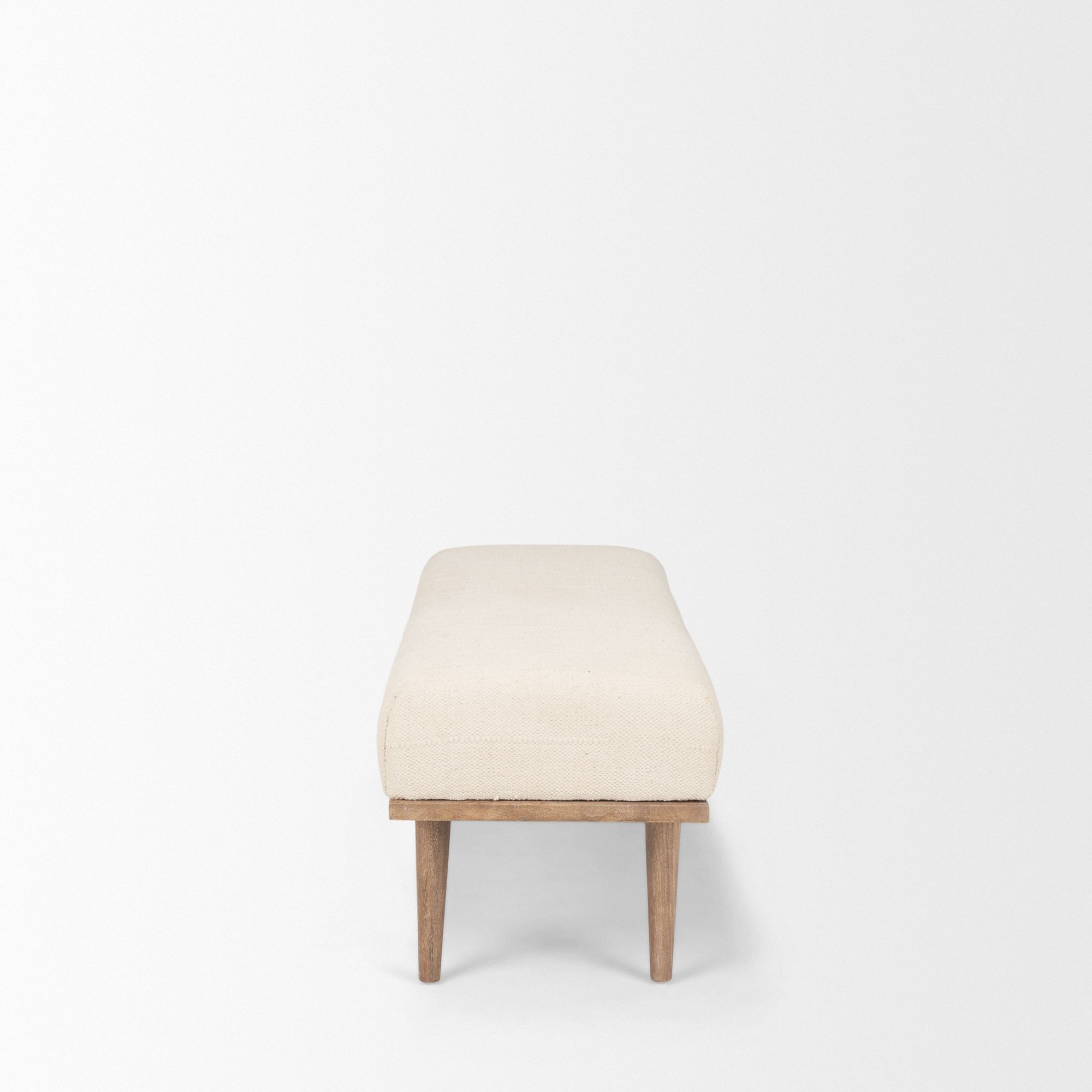 Mercana Shae Bench with Oatmeal Fabric - Cream