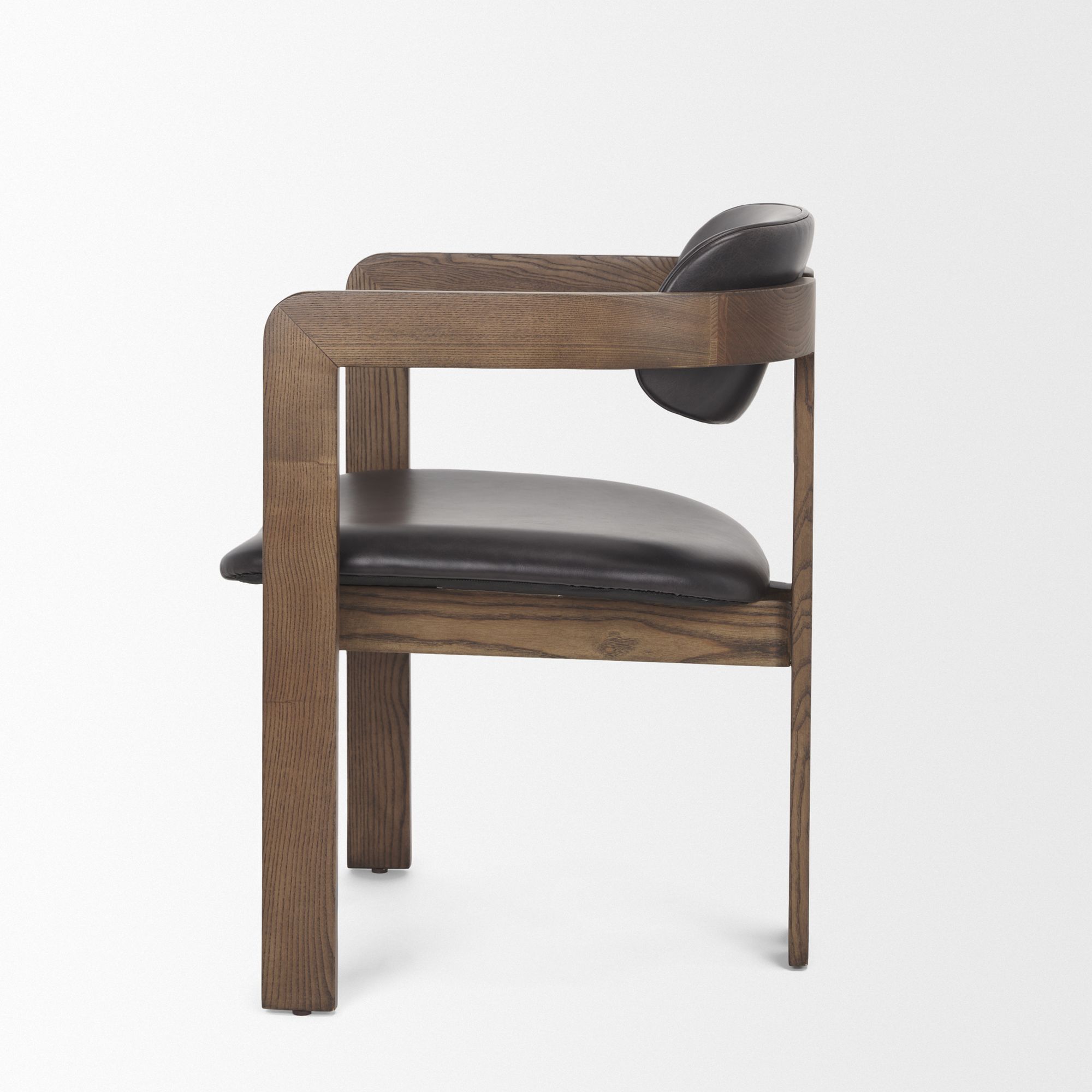 Mercana - Shiro Dining Chair with Espresso Brown Leather