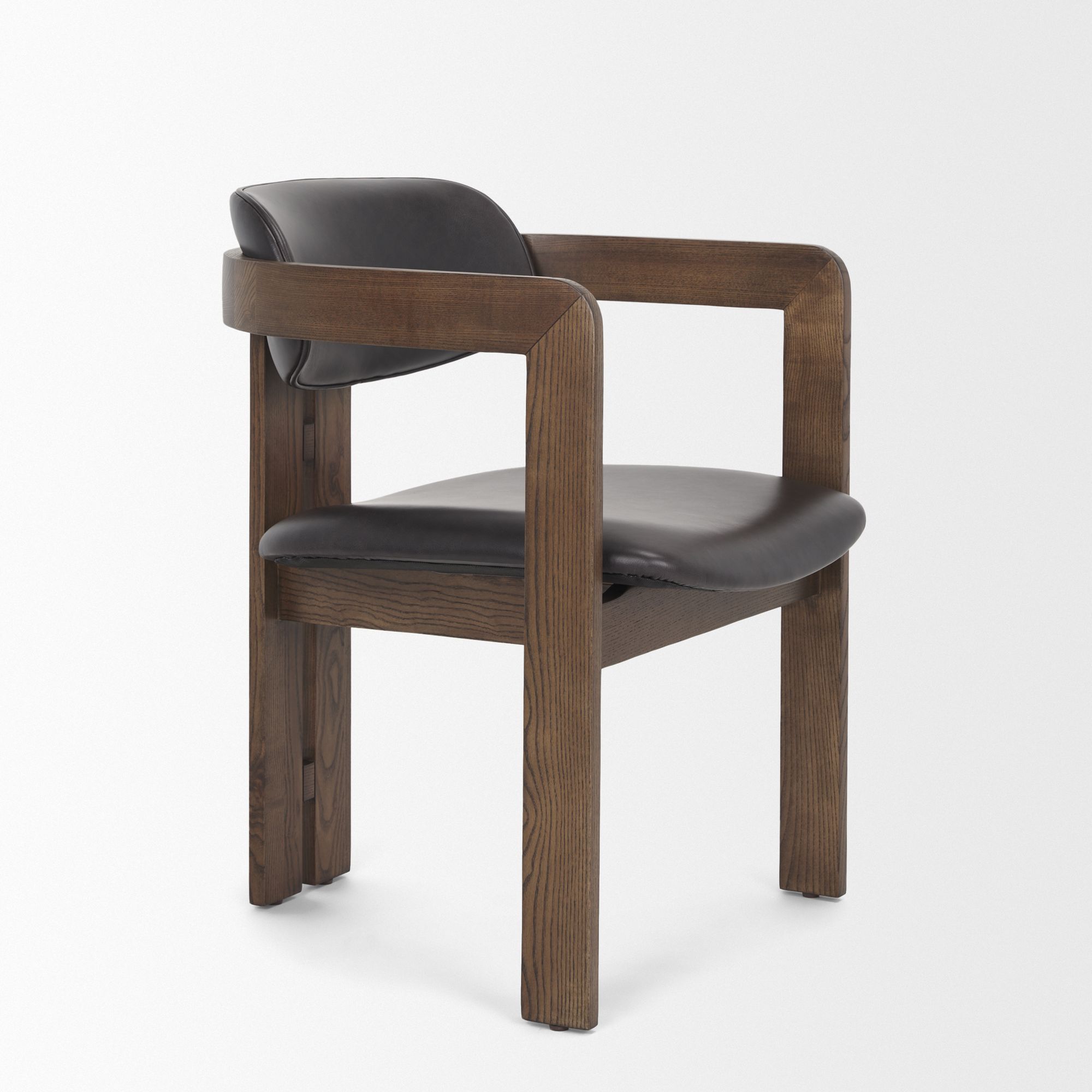 Mercana - Shiro Dining Chair with Espresso Brown Leather