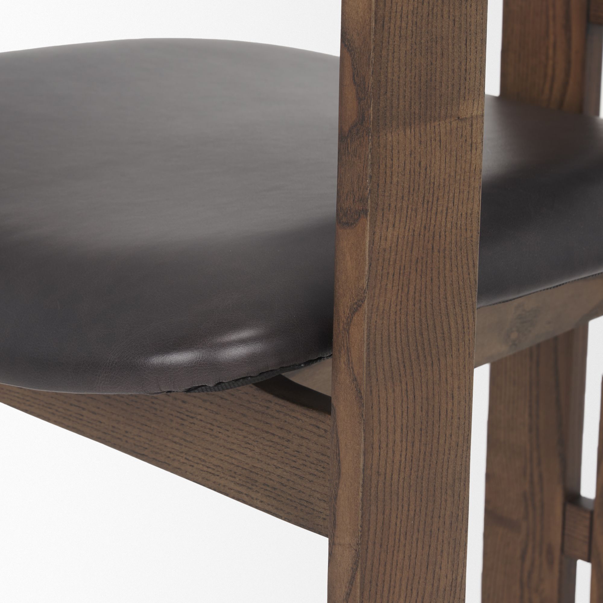 Mercana - Shiro Dining Chair with Espresso Brown Leather