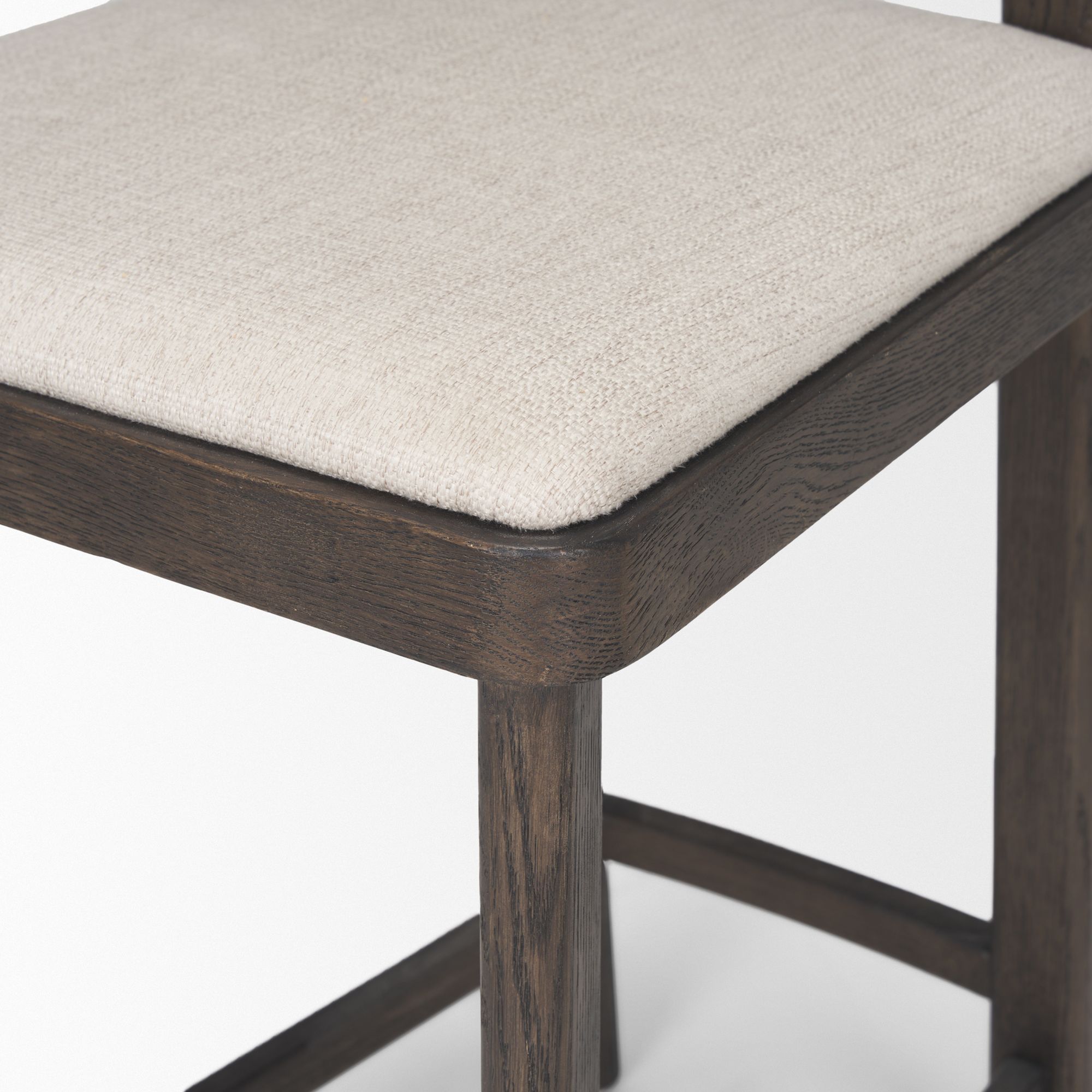 Mercana - Soren Counter Stool with Oatmeal Fabric in Dark Brown, Wood