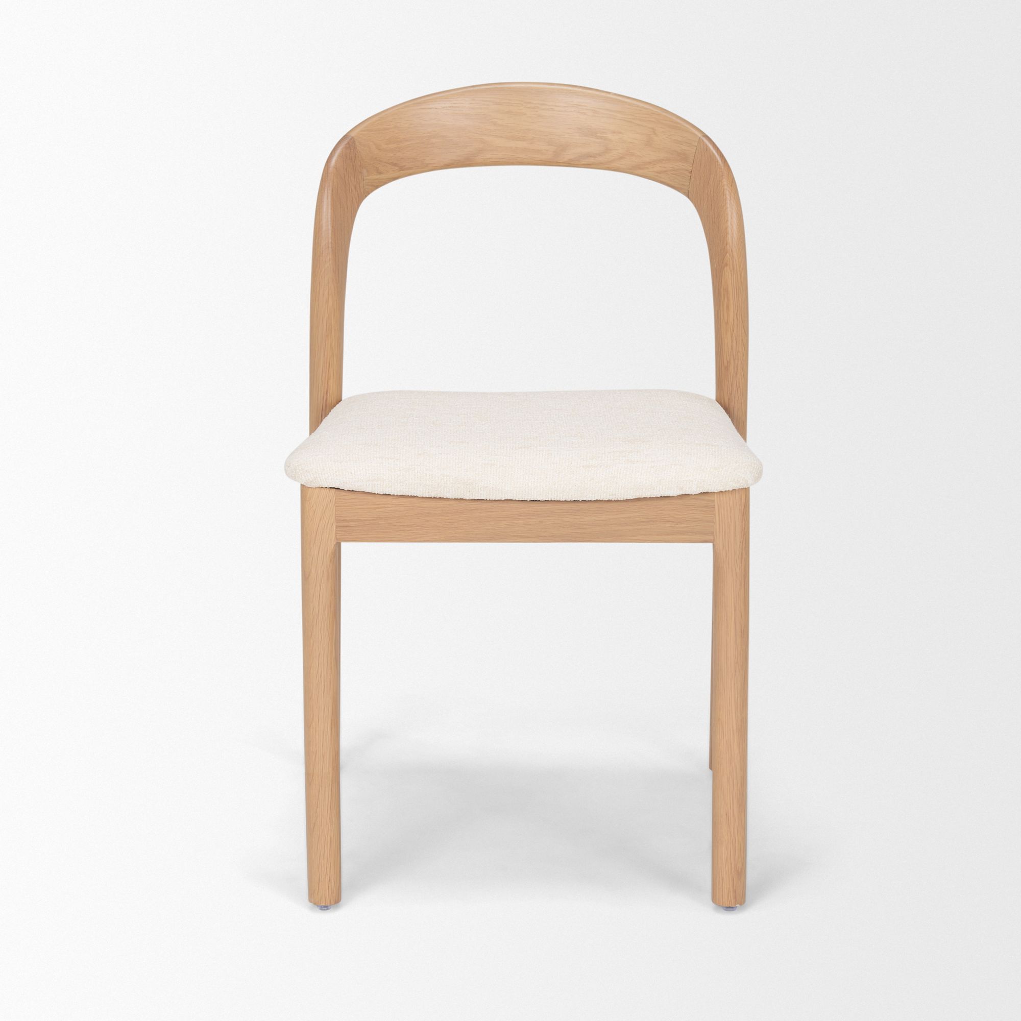 Mercana - Nobu Dining Chair with Cream Fabric Open Back