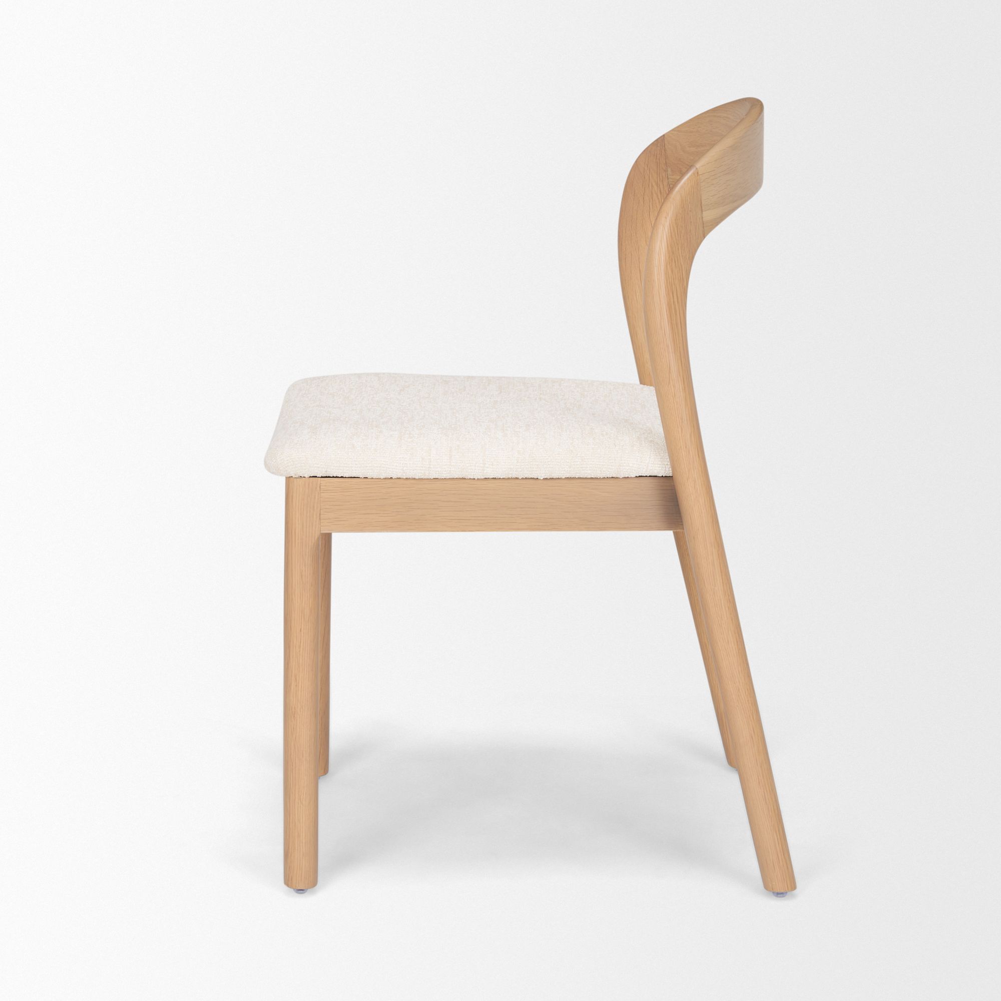 Mercana - Nobu Dining Chair with Cream Fabric Open Back