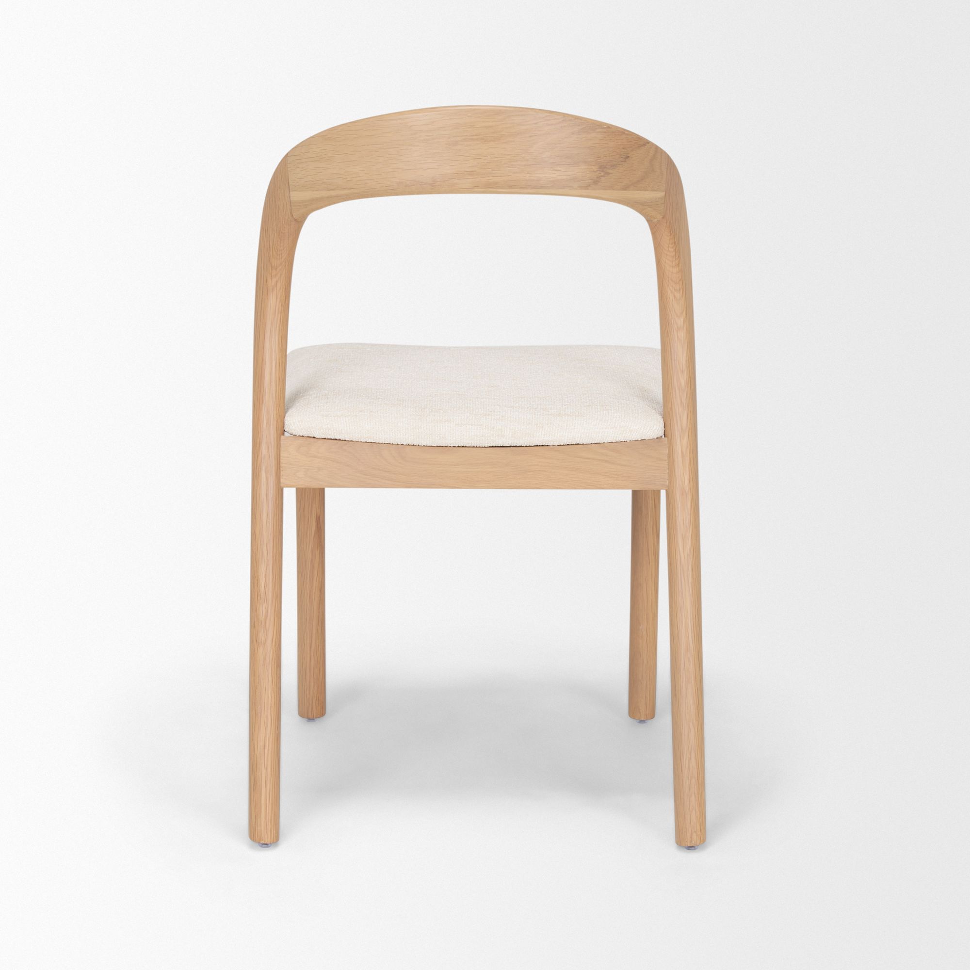 Mercana - Nobu Dining Chair with Cream Fabric Open Back