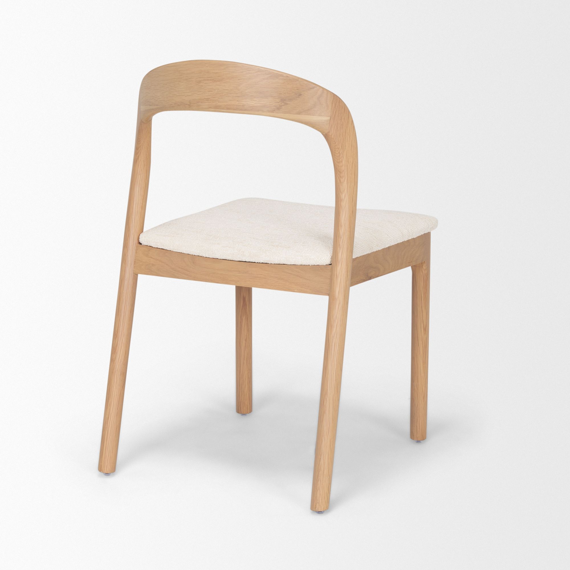 Mercana - Nobu Dining Chair with Cream Fabric Open Back