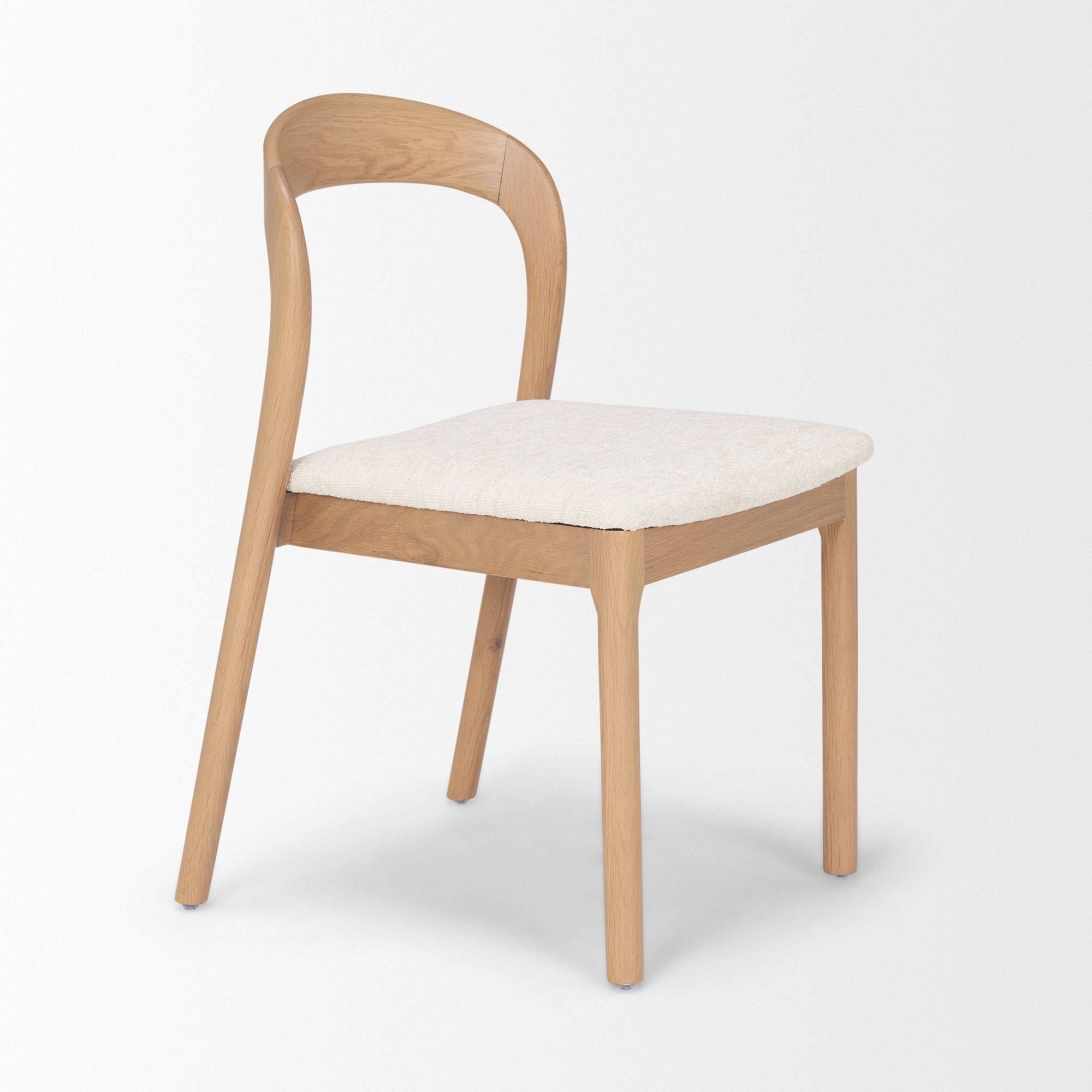 Mercana - Nobu Dining Chair with Cream Fabric Open Back