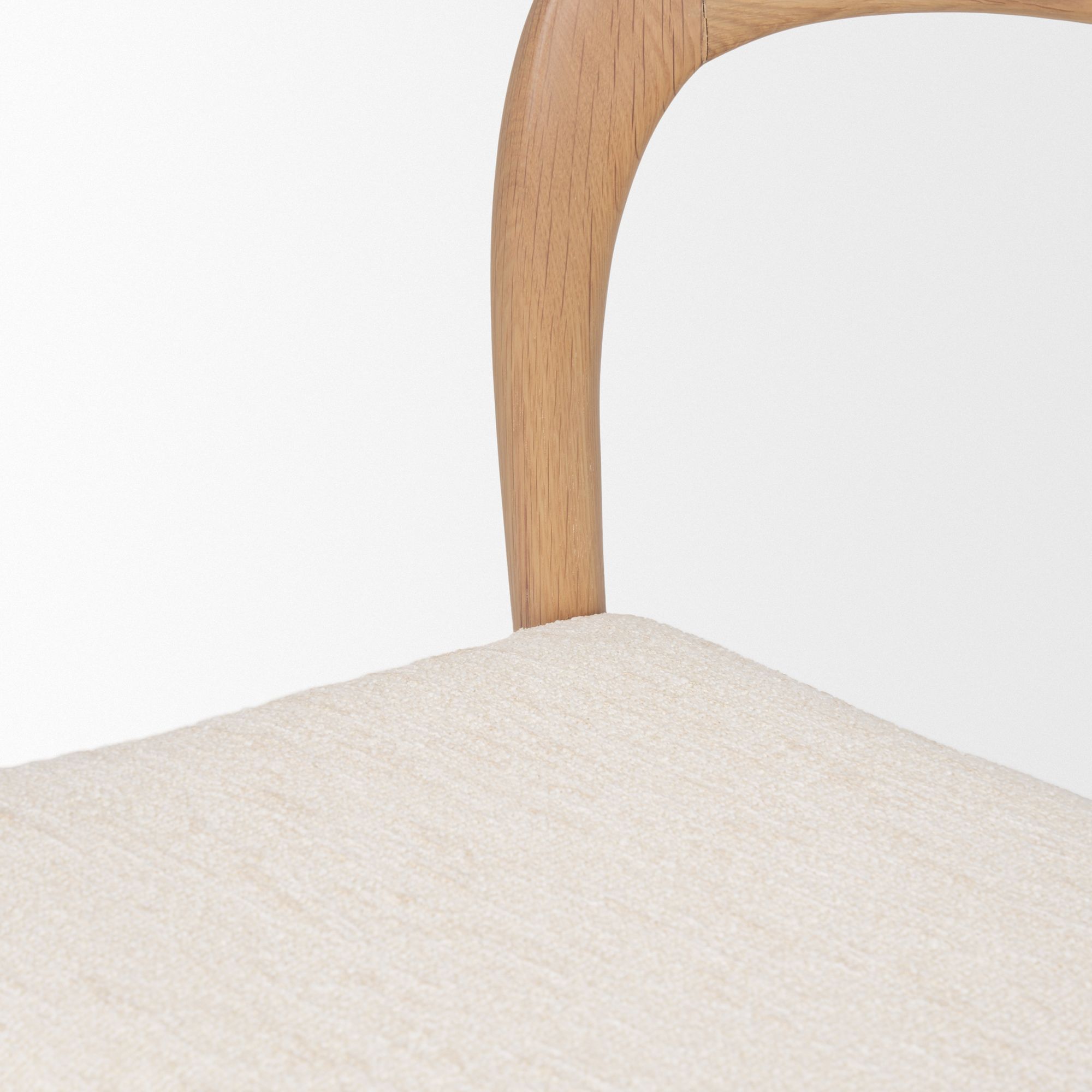 Mercana - Nobu Dining Chair with Cream Fabric Open Back