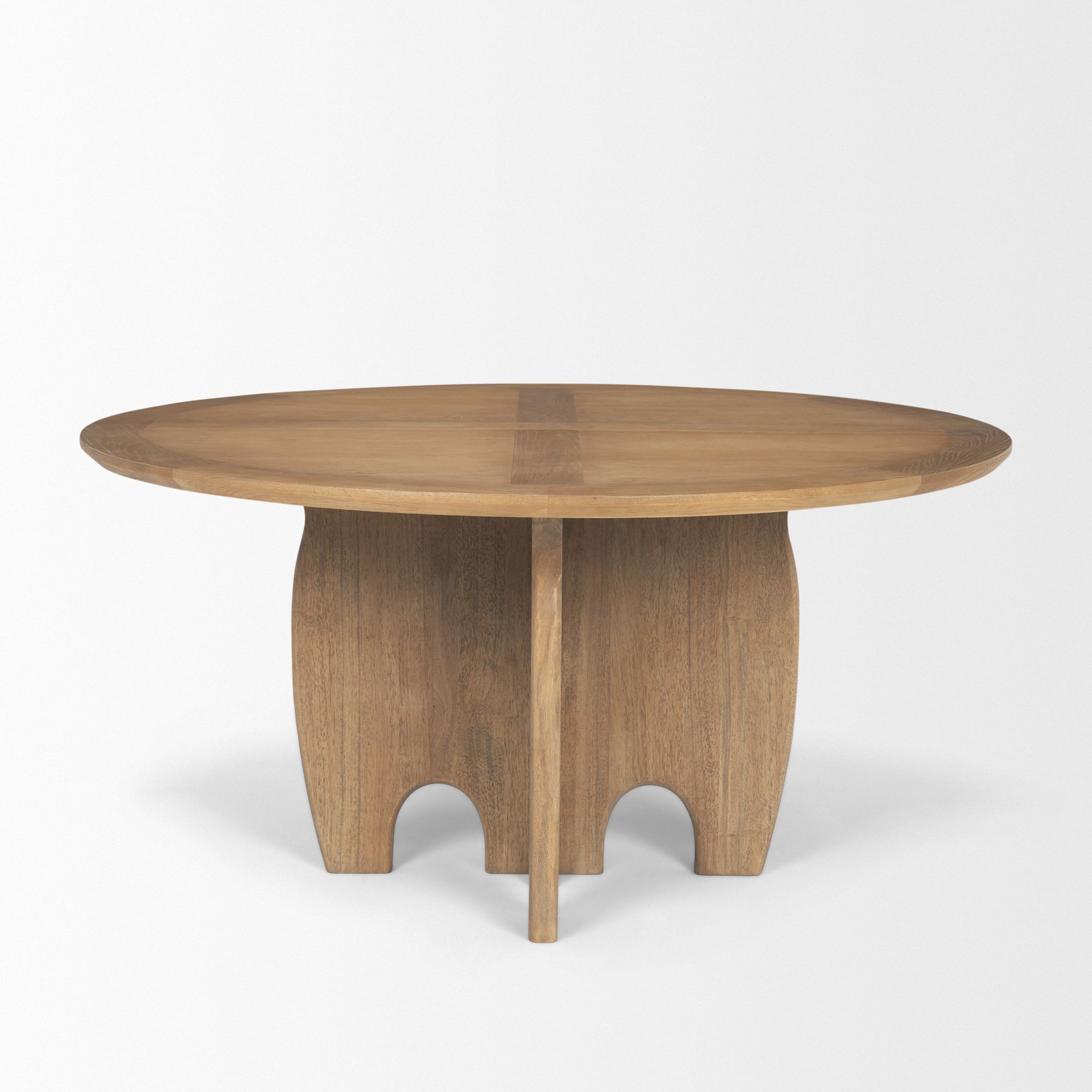 Mercana - Sonomi Round Dining Table with Oak Tabletop in Brown, Wood