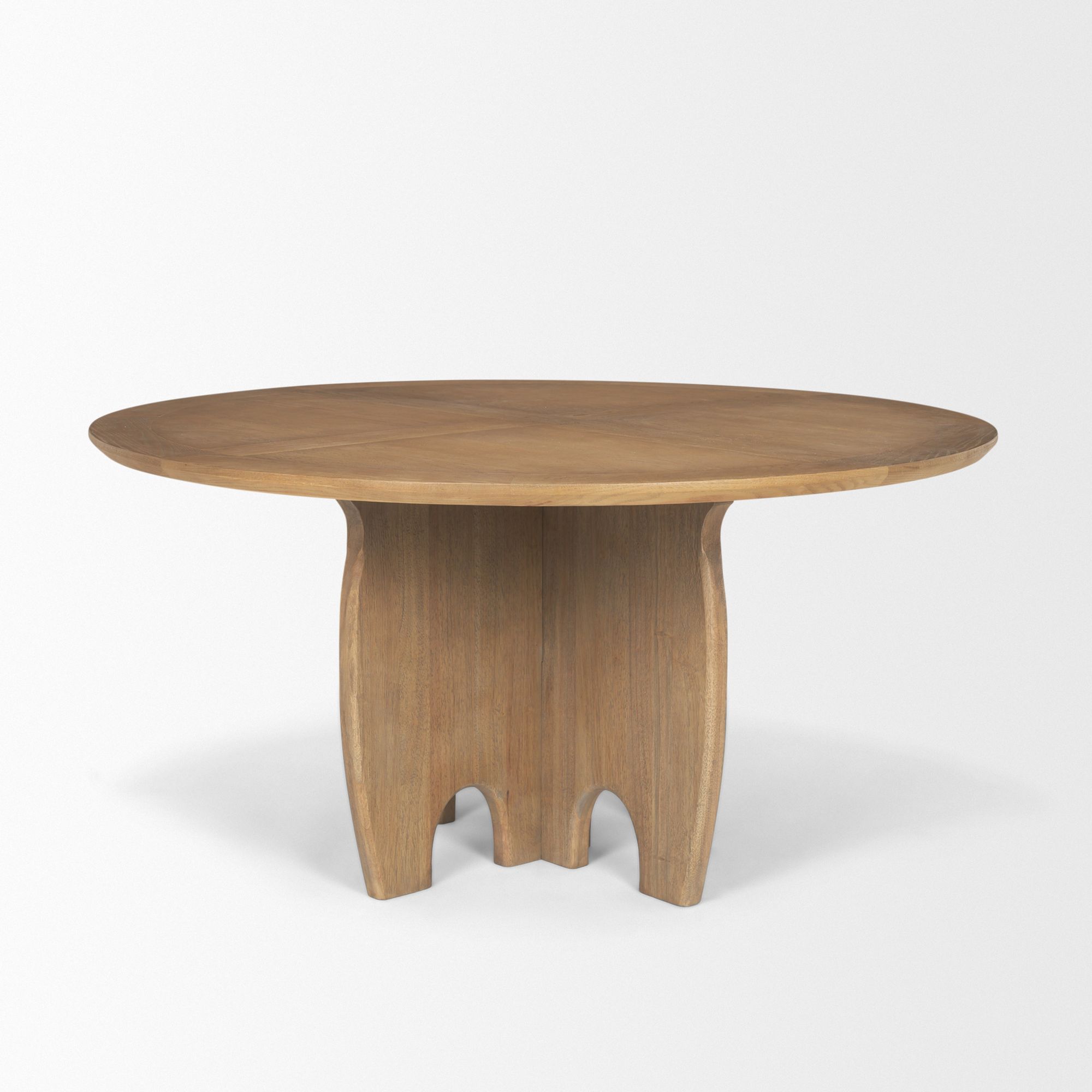 Mercana - Sonomi Round Dining Table with Oak Tabletop in Brown, Wood