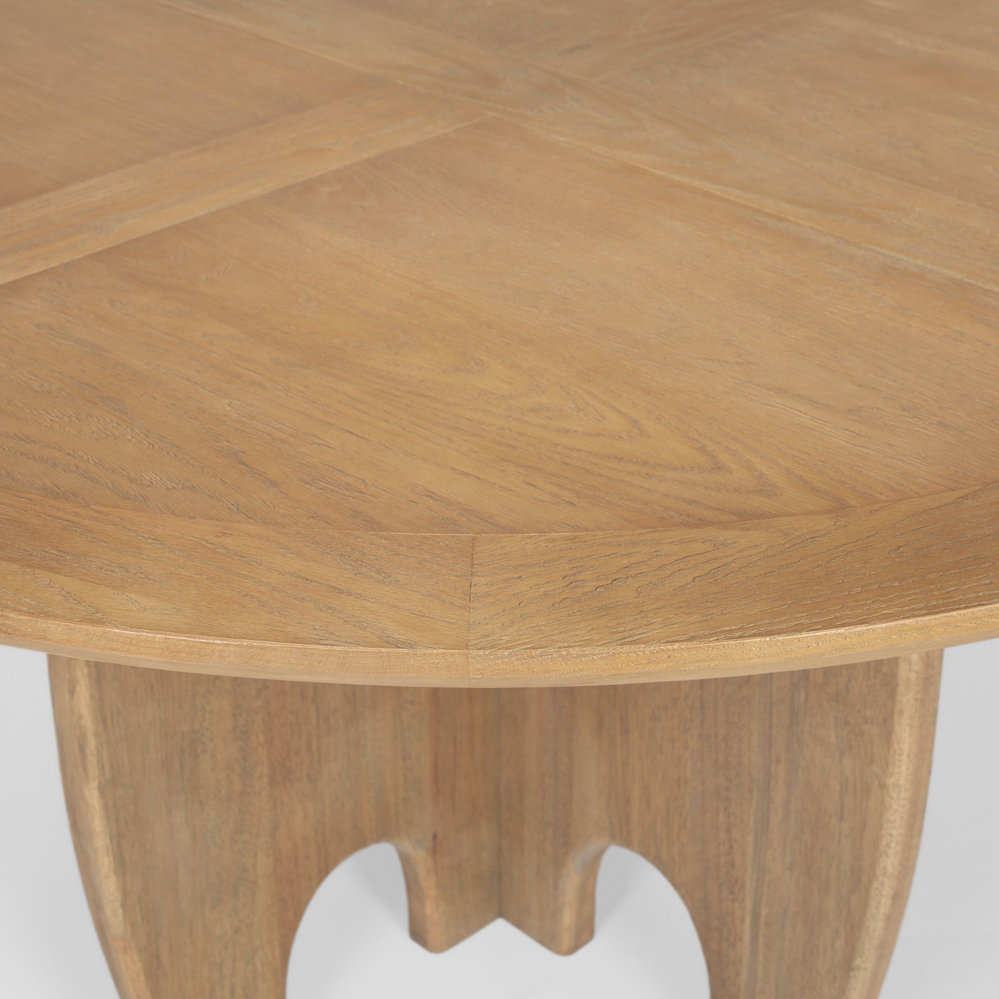 Mercana - Sonomi Round Dining Table with Oak Tabletop in Brown, Wood