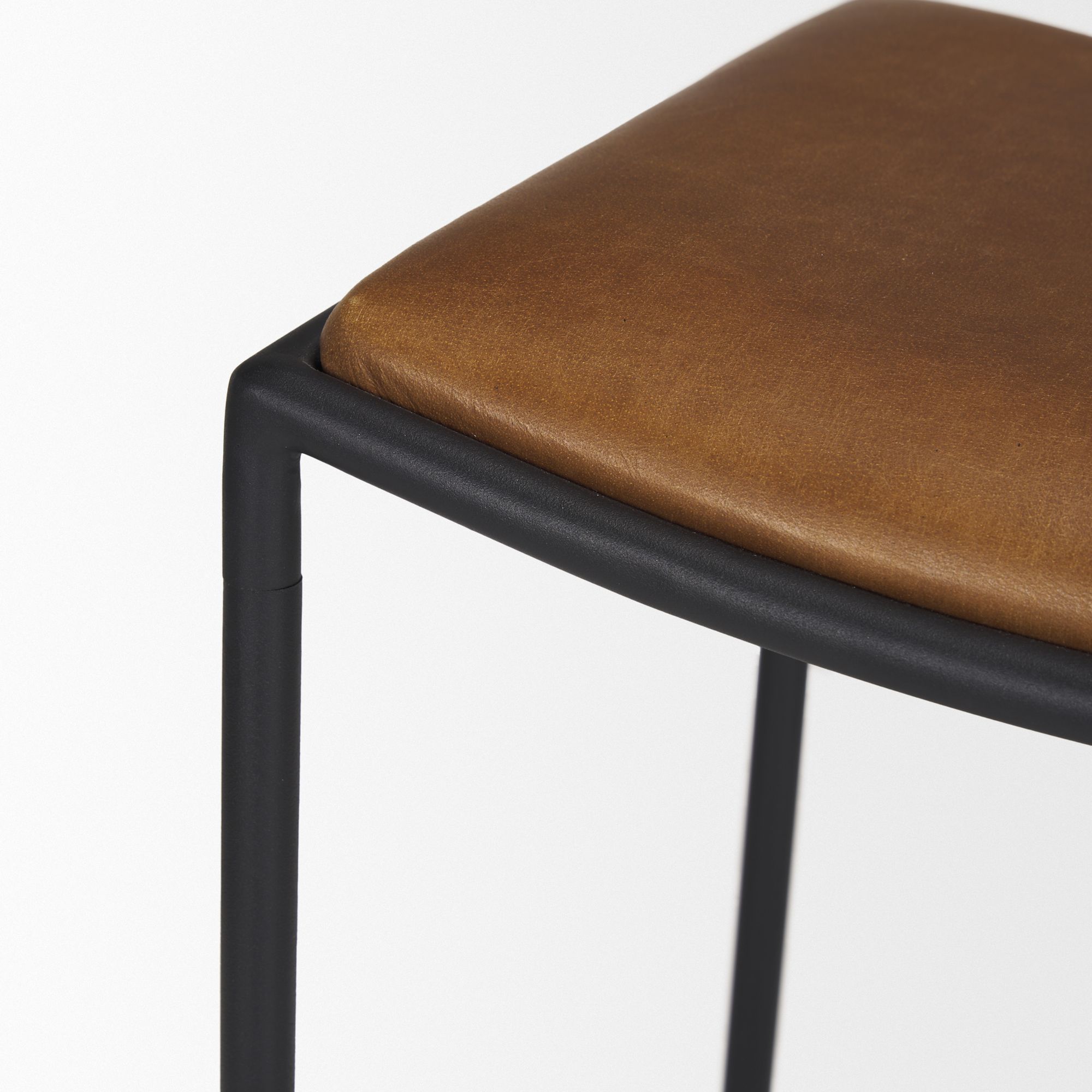 Mercana Taniel Counter Stool - Brown, Leather