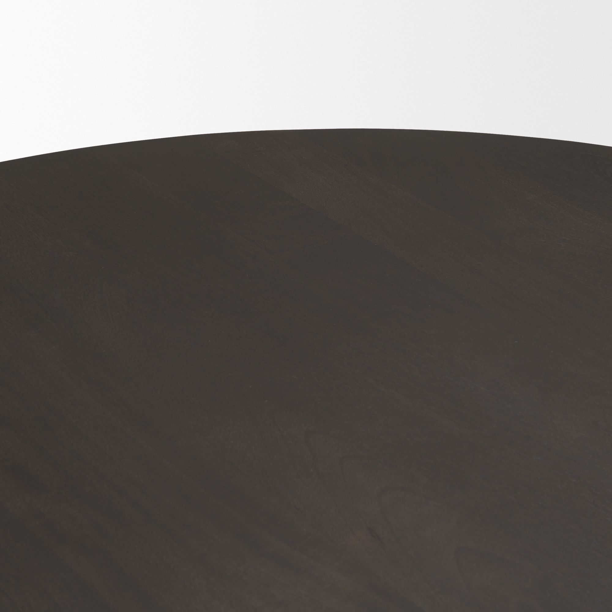 Mercana - Tarro Round Dining Table with Geometrical Base in Espresso, Wood