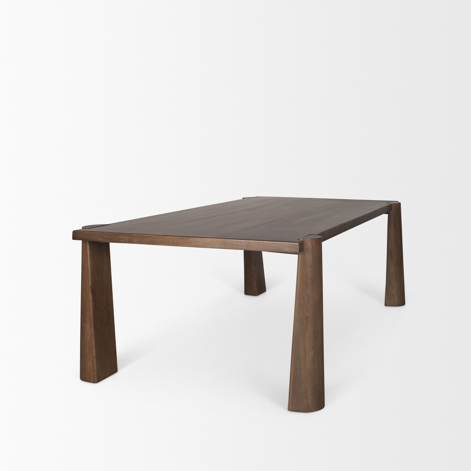 Mercana - Tammar Rectangular Dining Table with Tapered Legs in Brown, Wood