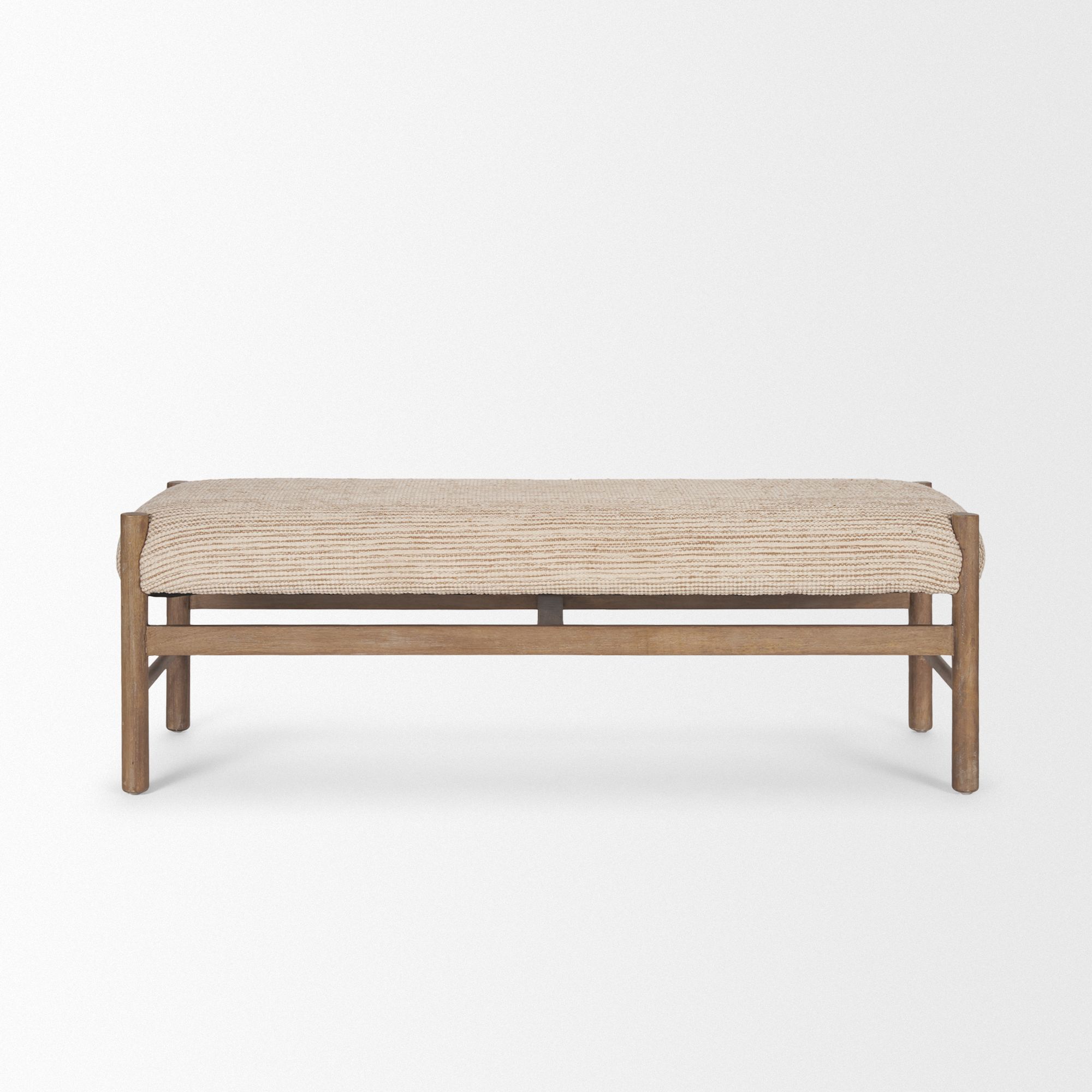 Mercana - Tadi Bench with Rug Seat in Dark Brown