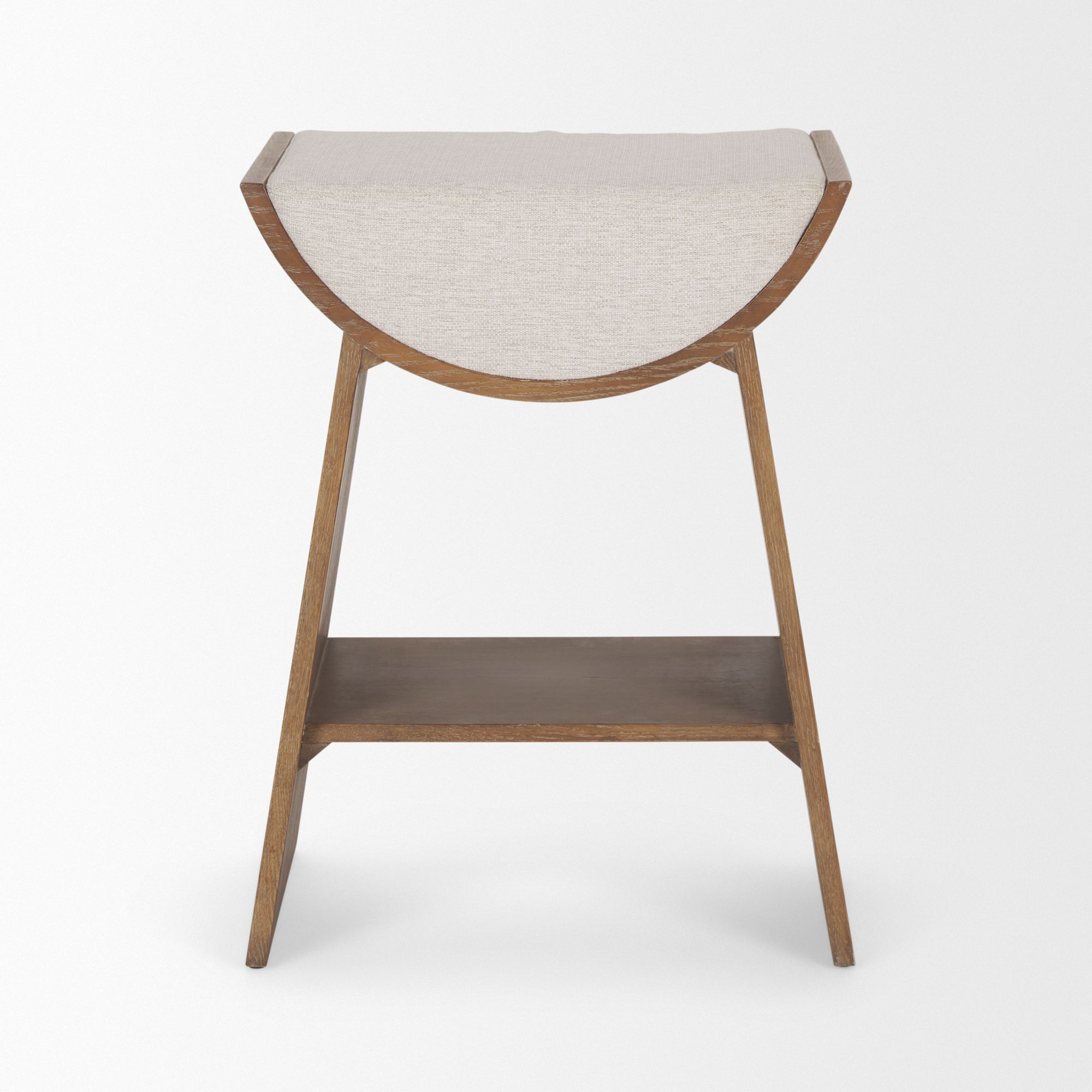 Mercana - Takuma Counter Stool with Oatmeal Fabric in Brown, Wood