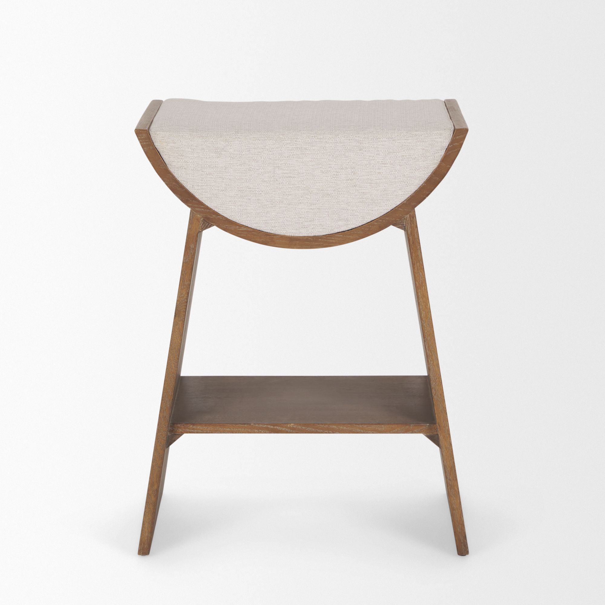 Mercana - Takuma Counter Stool with Oatmeal Fabric in Brown, Wood