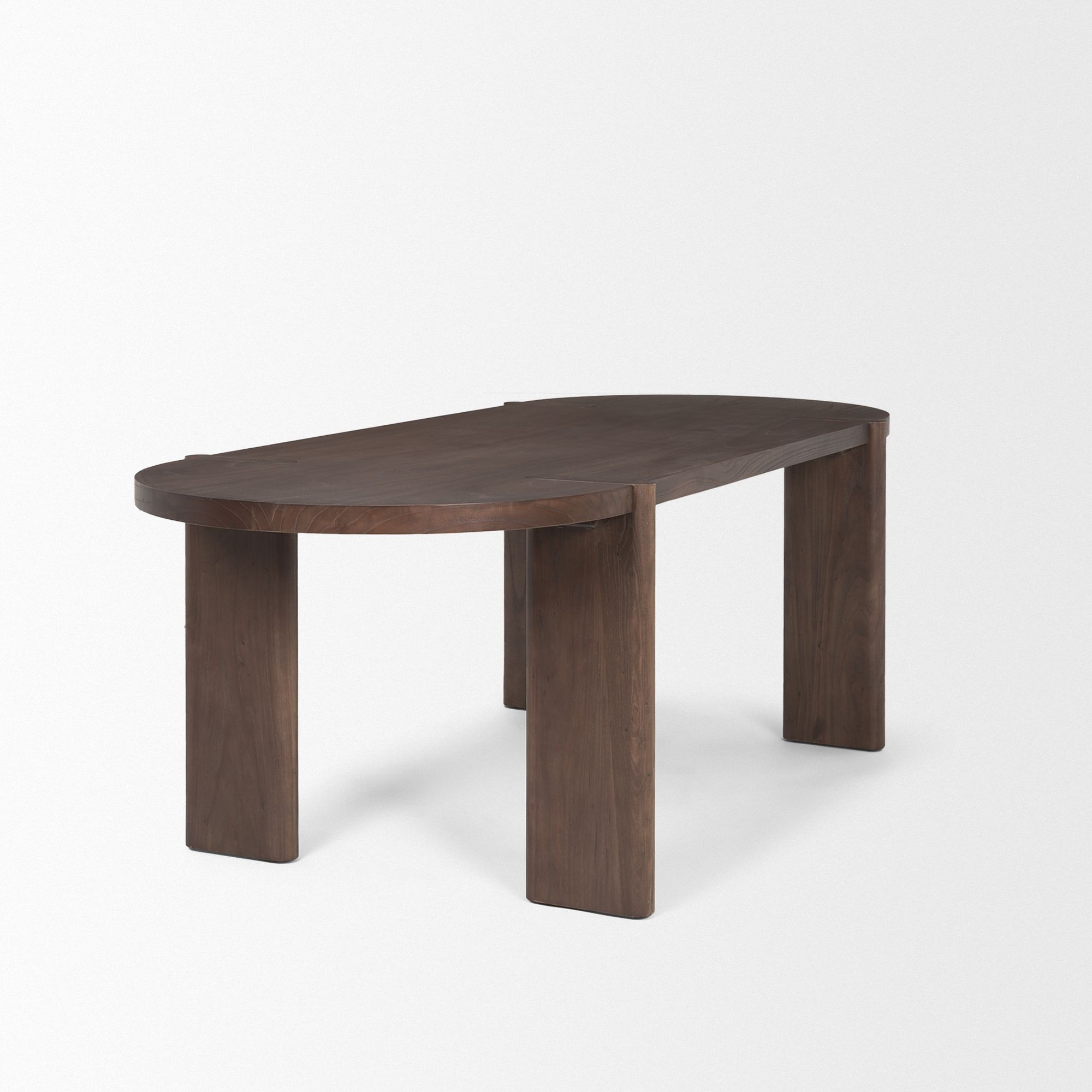 Mercana Sohan Oval Dining Table - Dark Brown