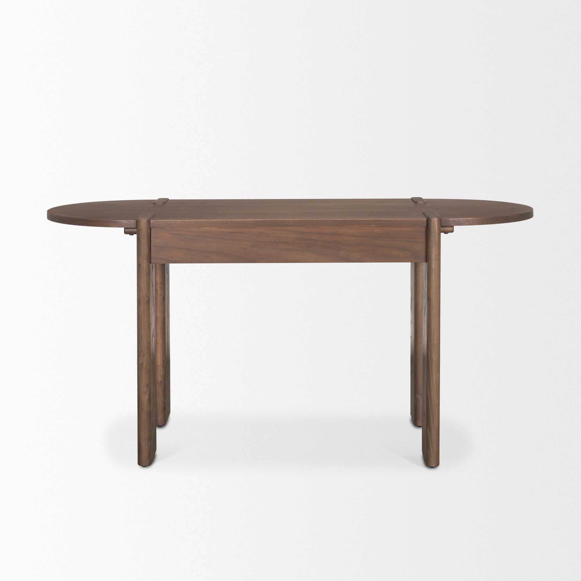 Mercana - Sohan Dark Brown Elm Wood Oblong Desk