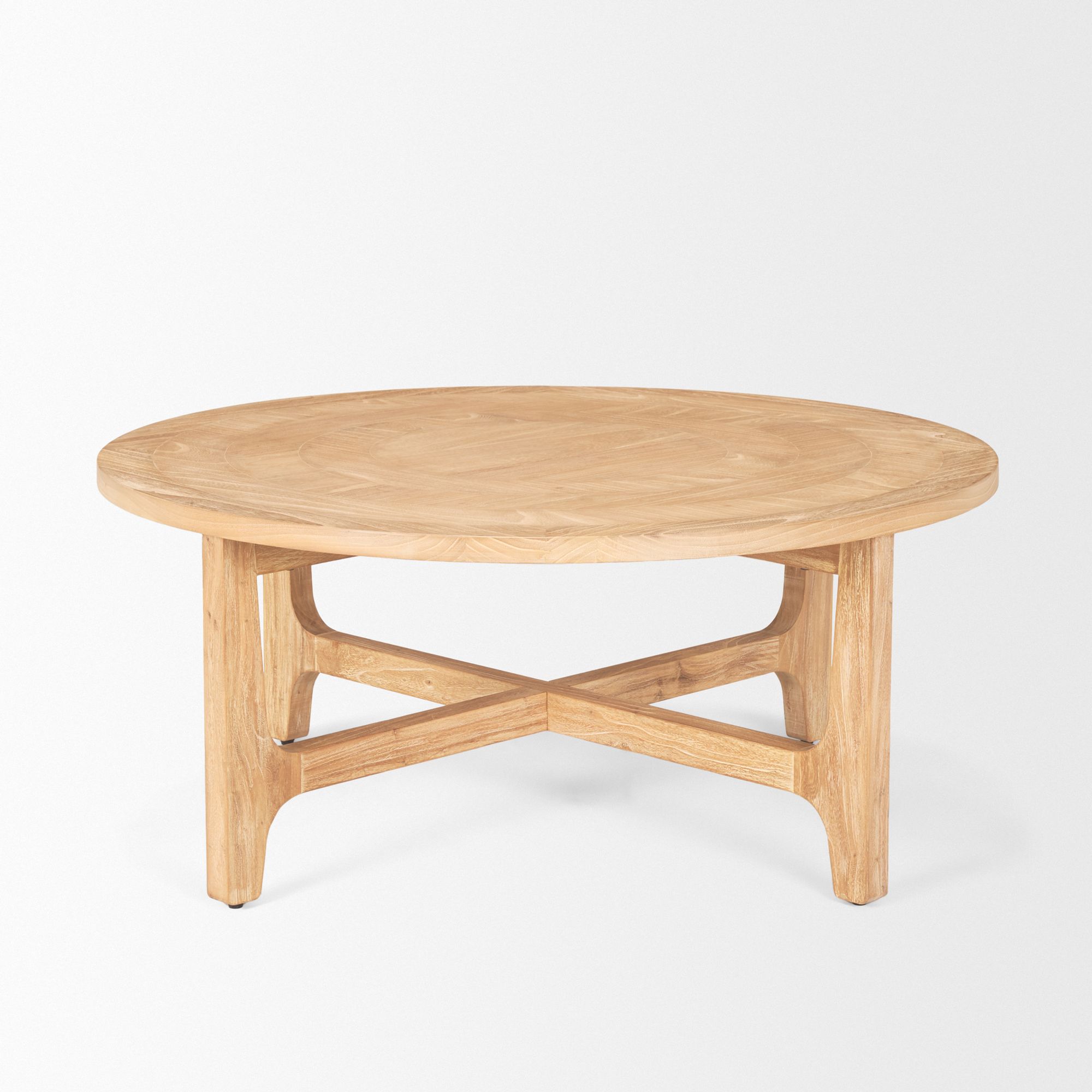 Mercana - Taylin Light Brown Wood Round Coffee Table