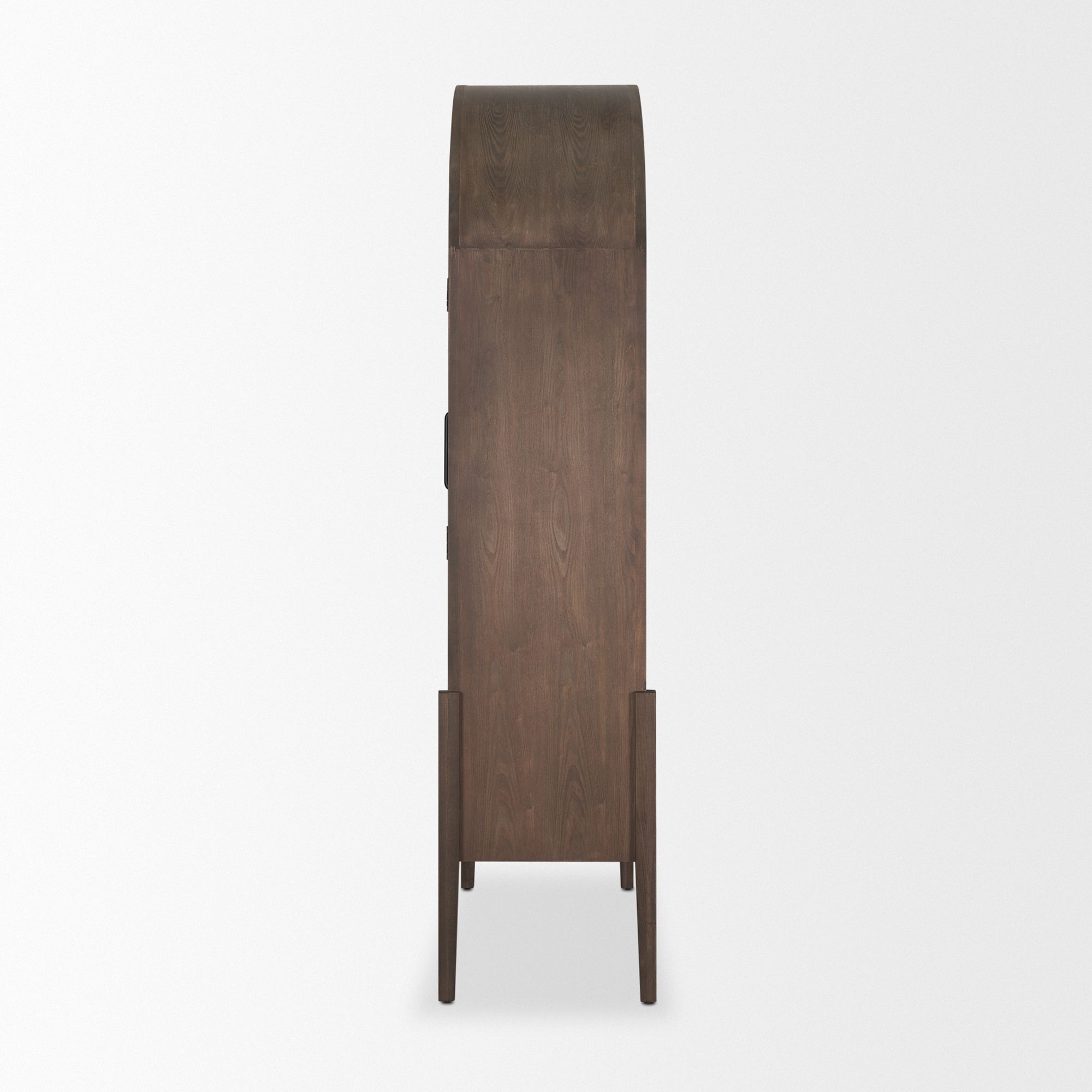 Mercana - Teva Two Toned Dark with Light Wood Arched Curio Cabinet