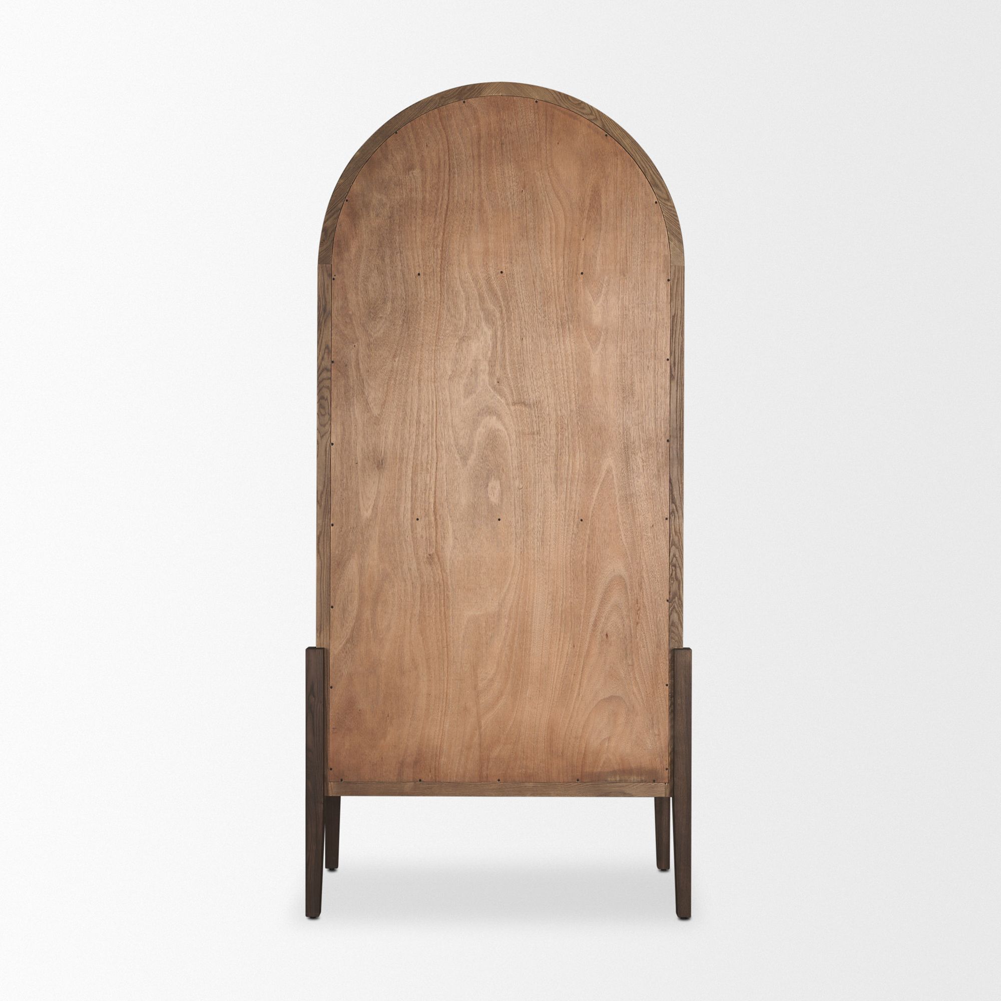 Mercana - Teva Two Toned Dark with Light Wood Arched Curio Cabinet