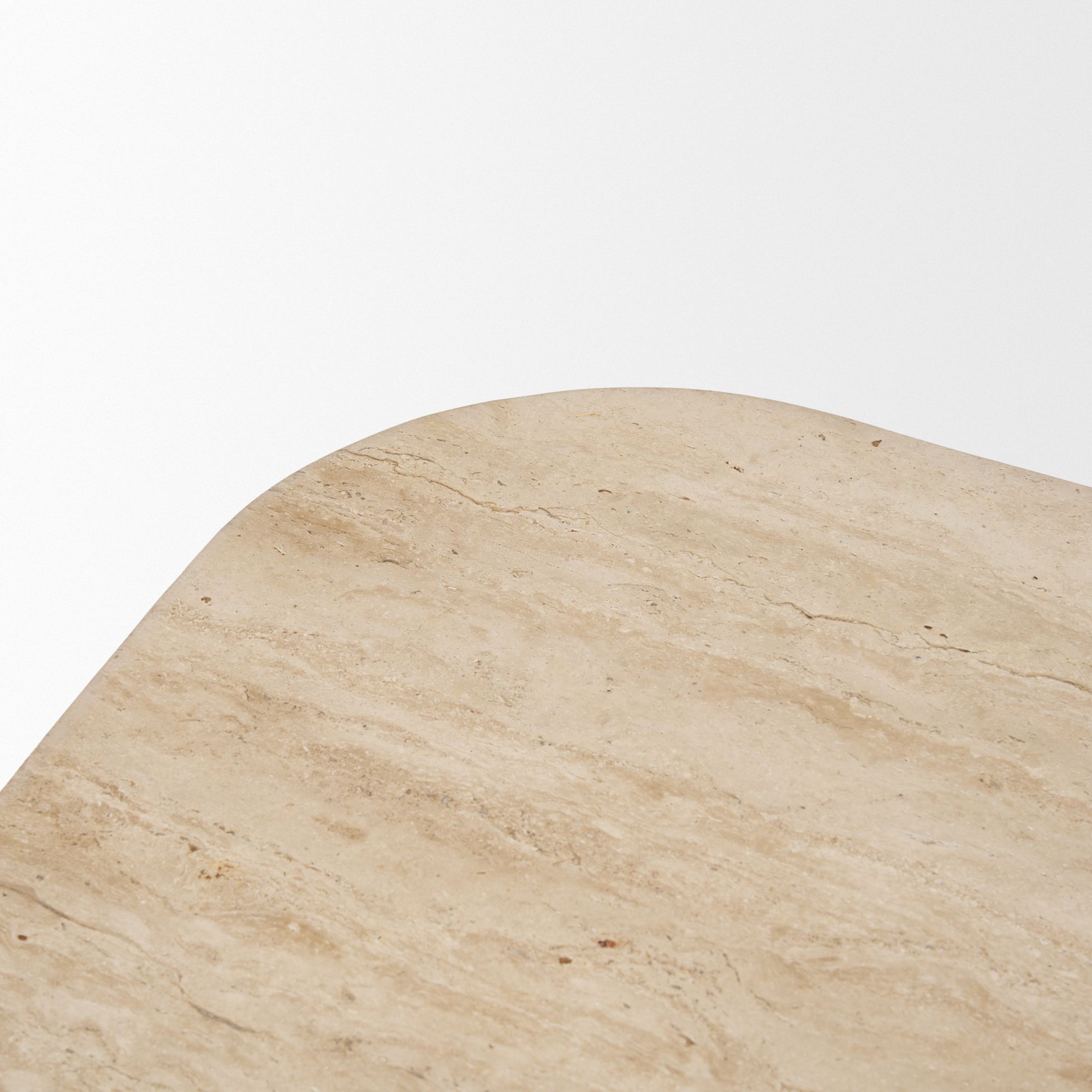 Mercana - Symona Travertine and Mango Wood Rectangle Coffee Table