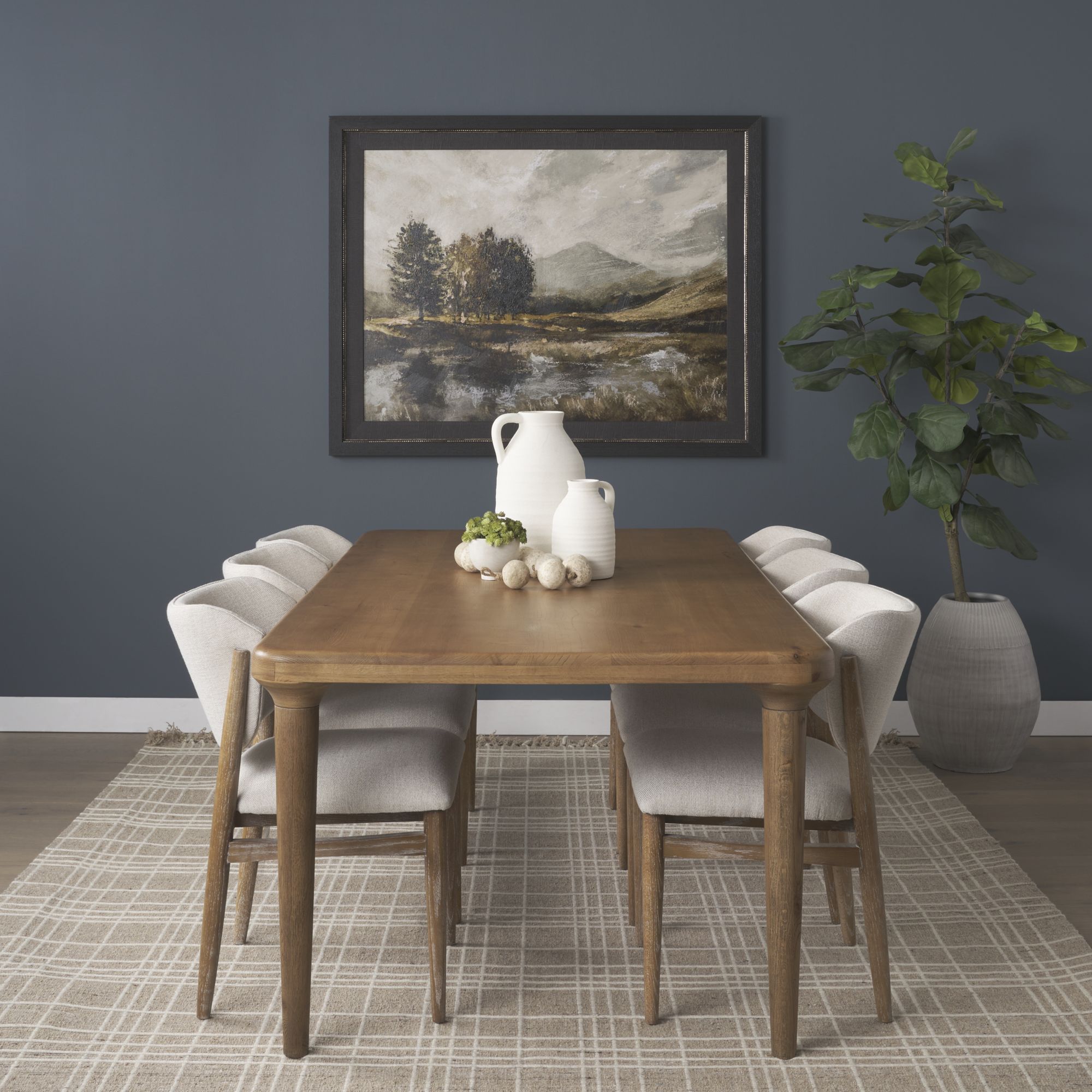 Mercana Suvan 84" Rectangular Dining Table - Light Brown