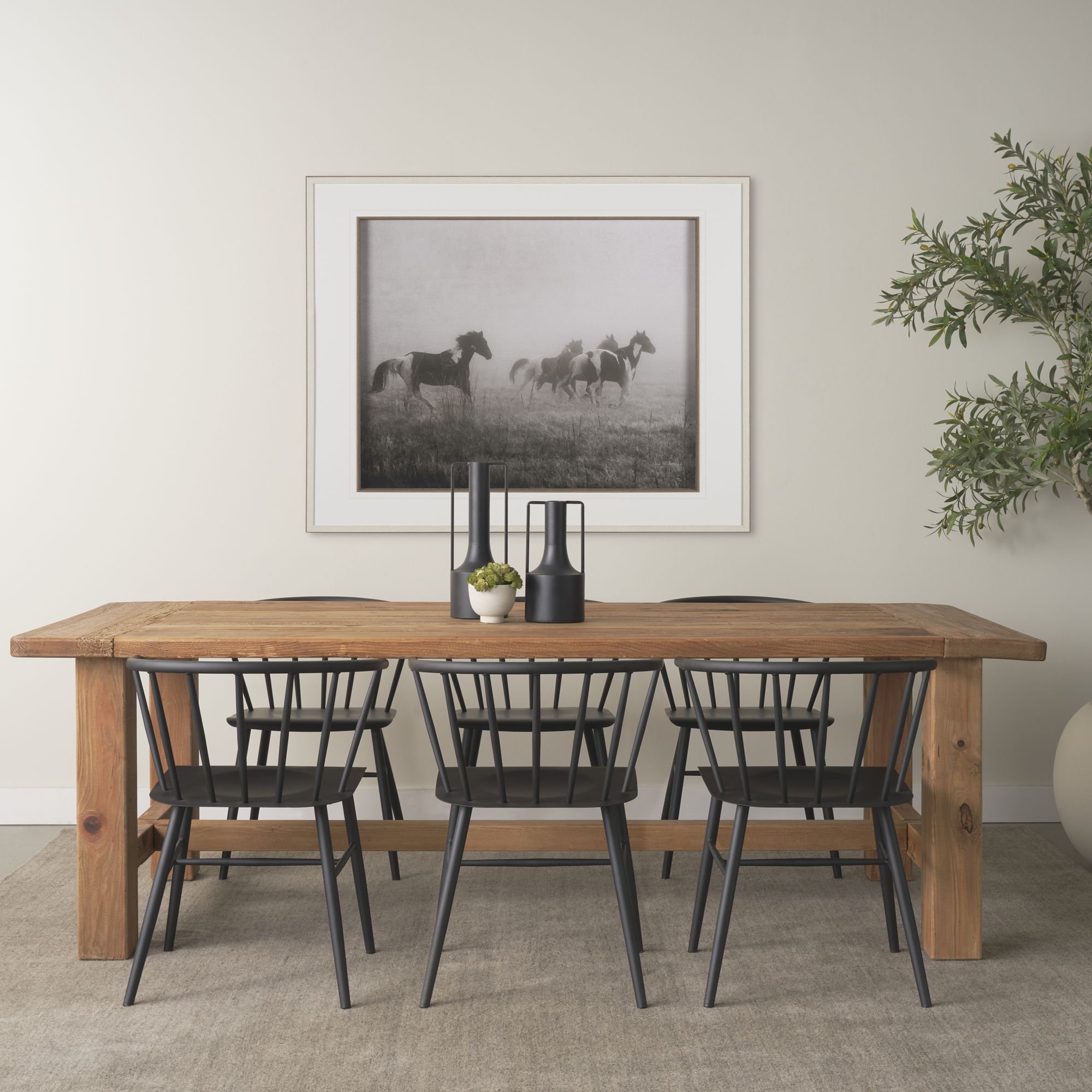 Mercana Stetson 94" Rectangular Dining Table - Brown