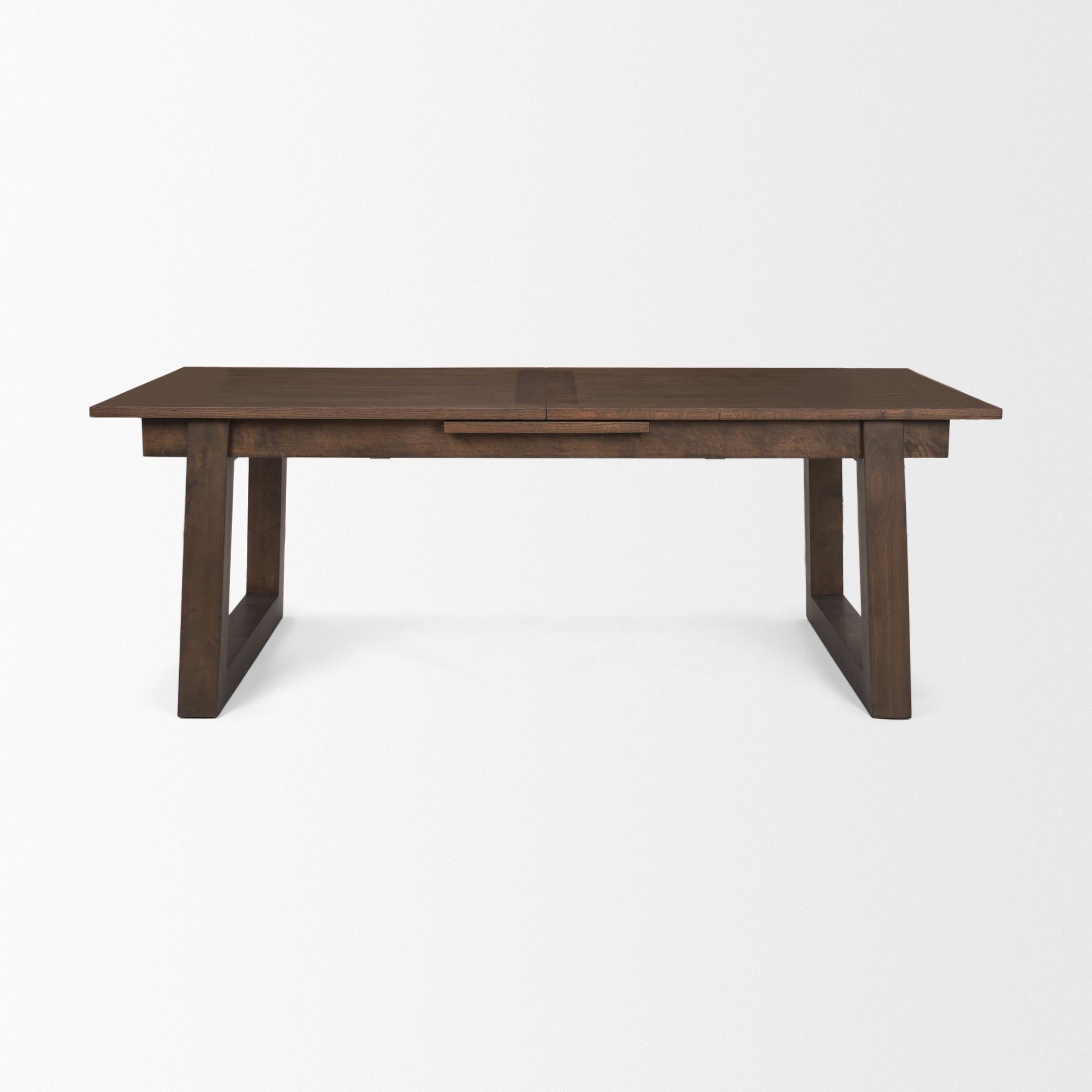 Mercana - Takota Rectangular Dining Table with Birch Wood Legs Extendable in Brown, Wood