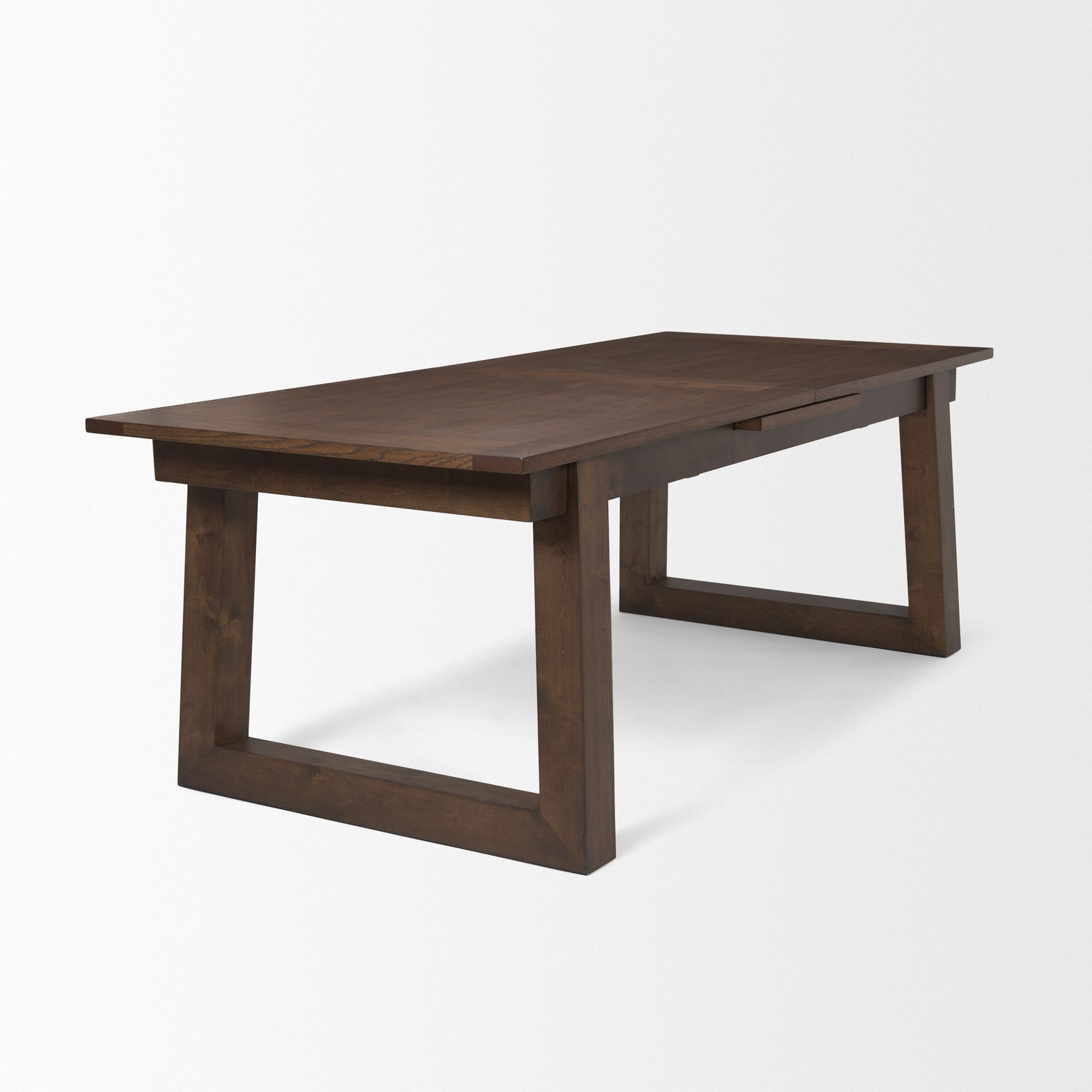 Mercana - Takota Rectangular Dining Table with Birch Wood Legs Extendable in Brown, Wood