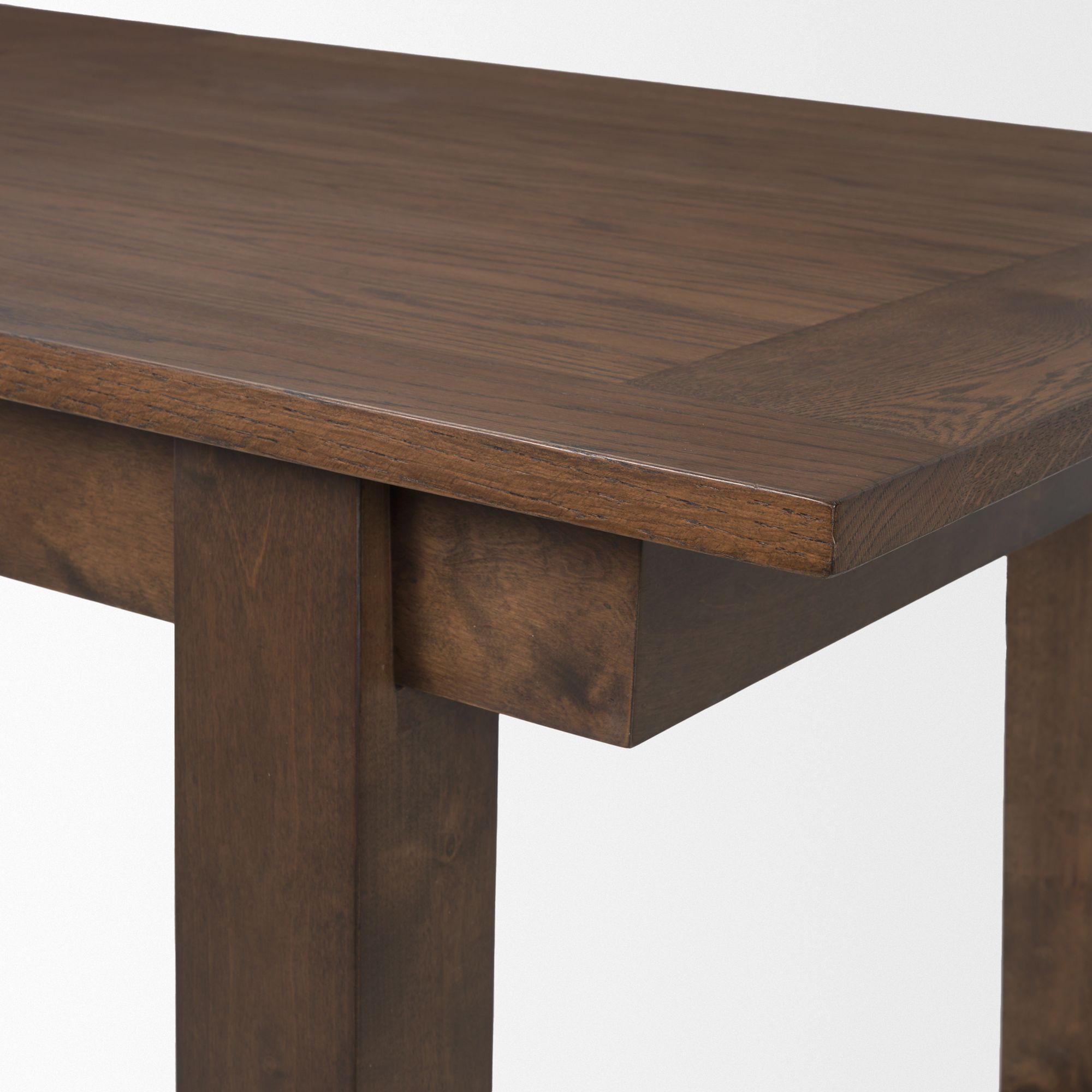 Mercana - Takota Rectangular Dining Table with Birch Wood Legs Extendable in Brown, Wood