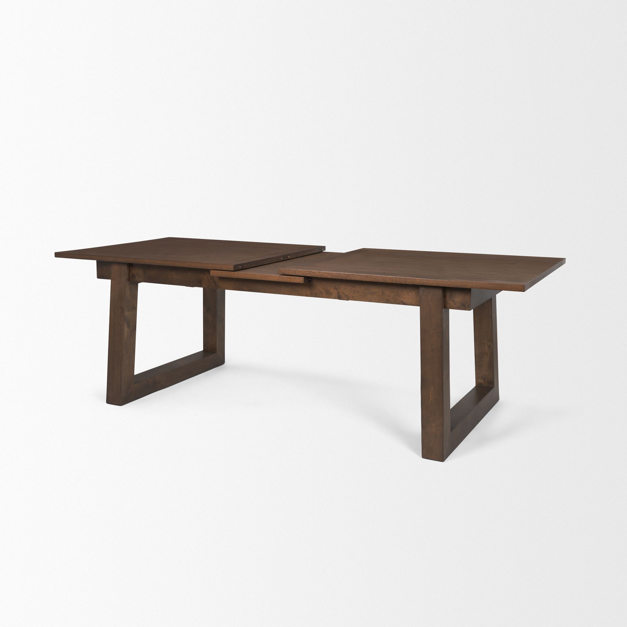 Mercana - Takota Rectangular Dining Table with Birch Wood Legs Extendable in Brown, Wood