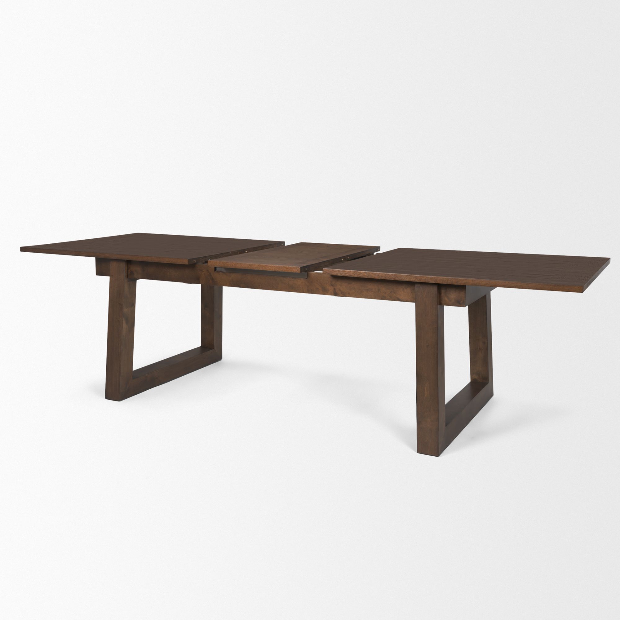 Mercana - Takota Rectangular Dining Table with Birch Wood Legs Extendable in Brown, Wood