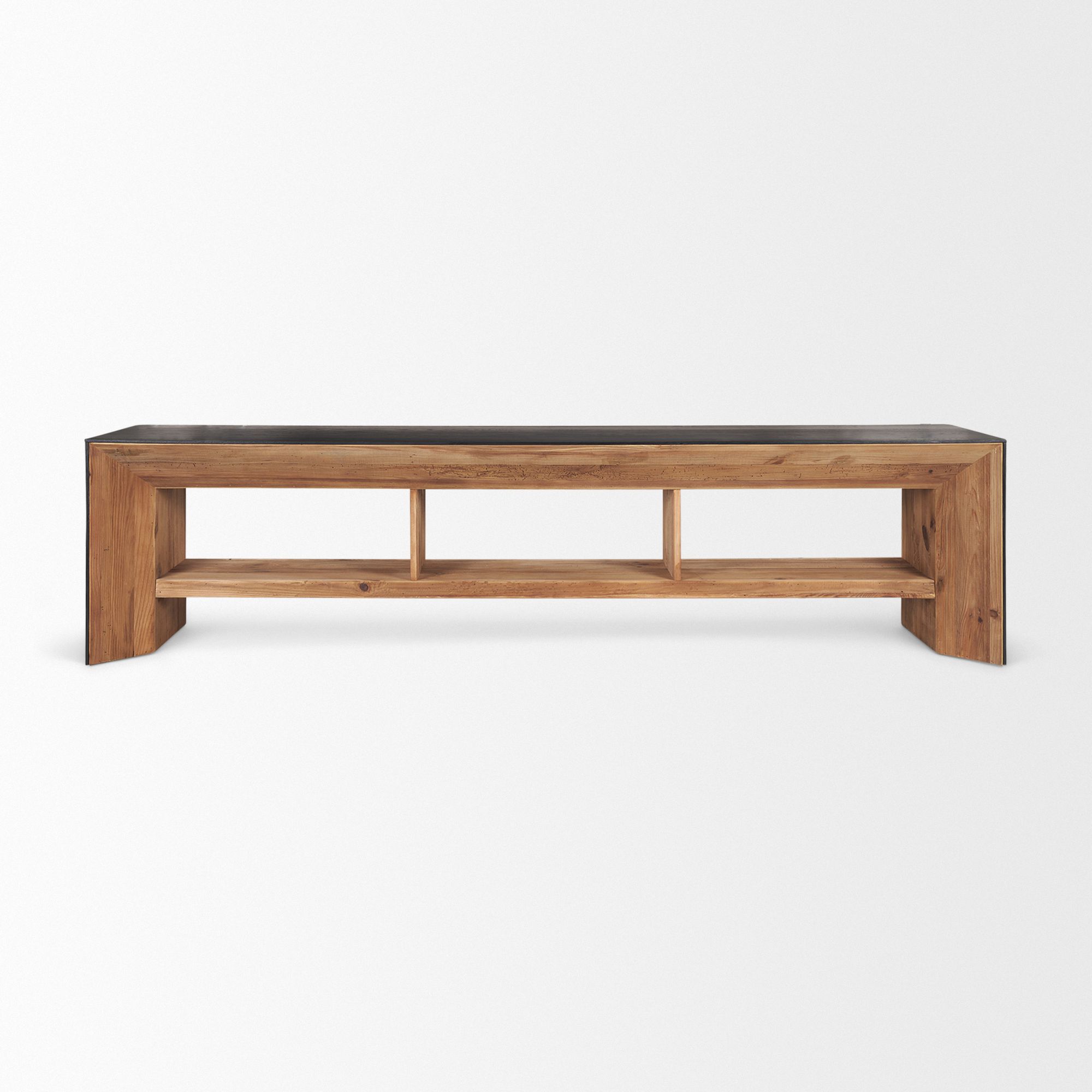 Mercana - Tabor Media Console with Black Oak Waterfall in Natural, Wood