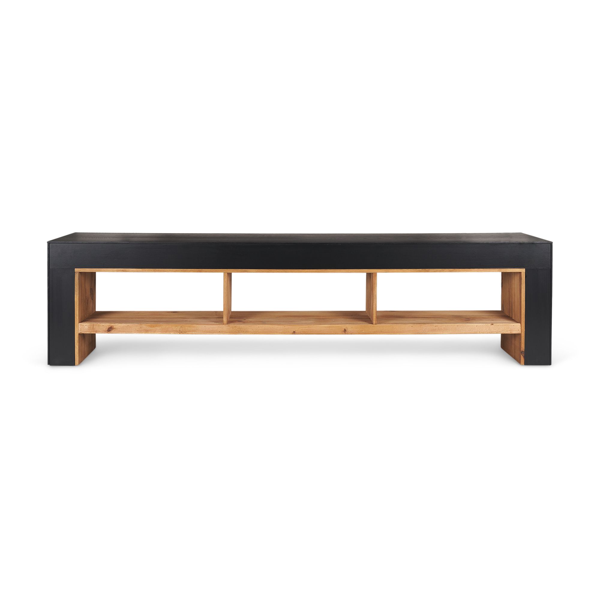 Mercana - Tabor Media Console with Black Oak Waterfall in Natural, Wood