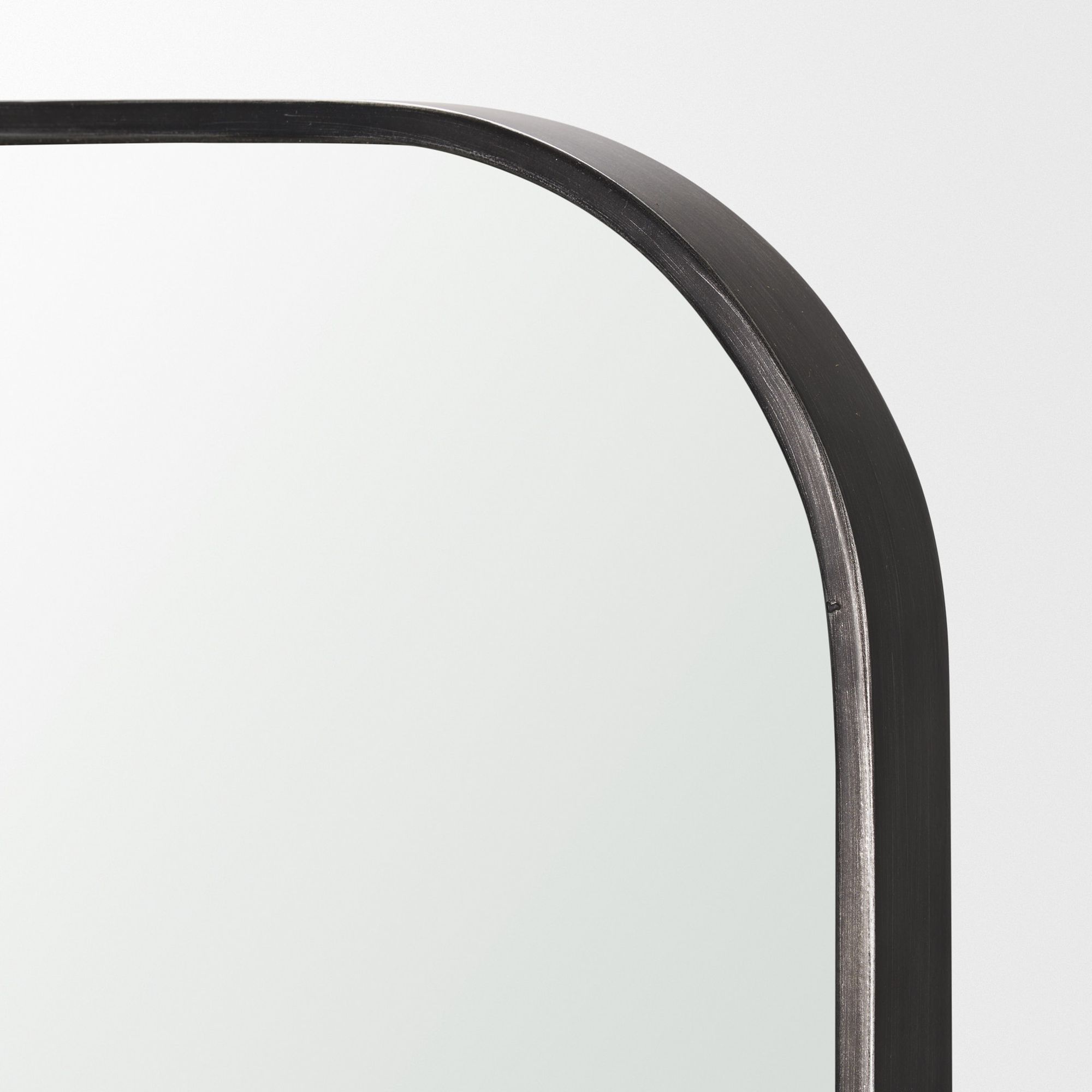 Mercana Timon Metal Frame Square Arched Mirror - Black