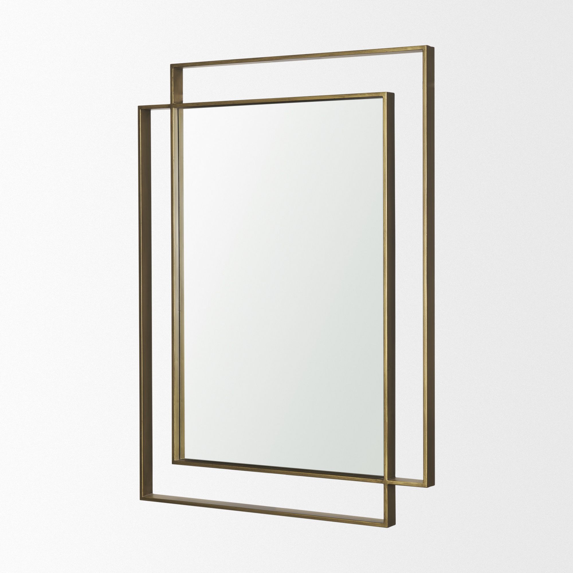 Mercana - Tiva Rectangular Dual Metal Frame Mirror