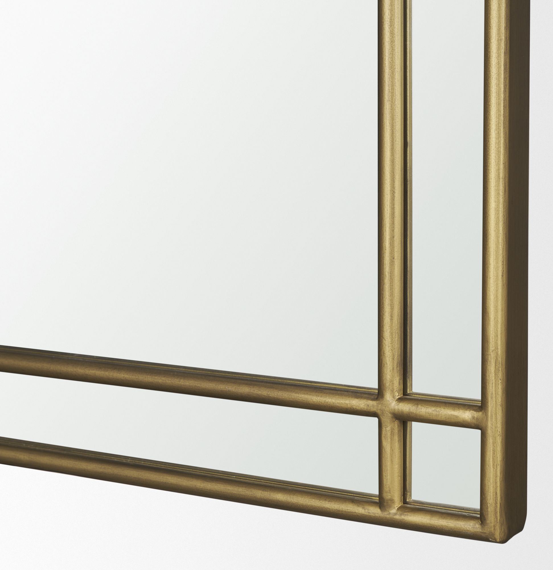 Mercana Tiffany Double Frame Metal Arched Mirror - Gold